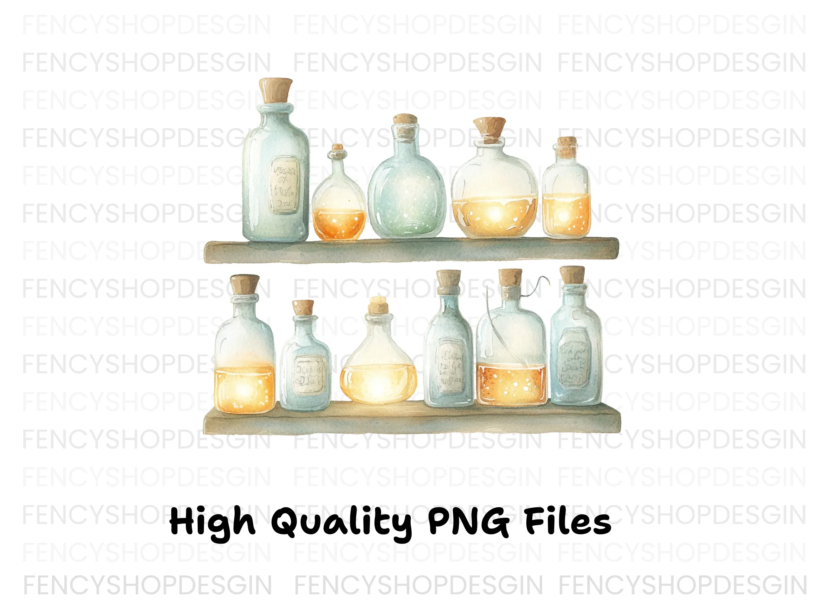 Magic Potion Bottles Clipart Bundle - Image 2