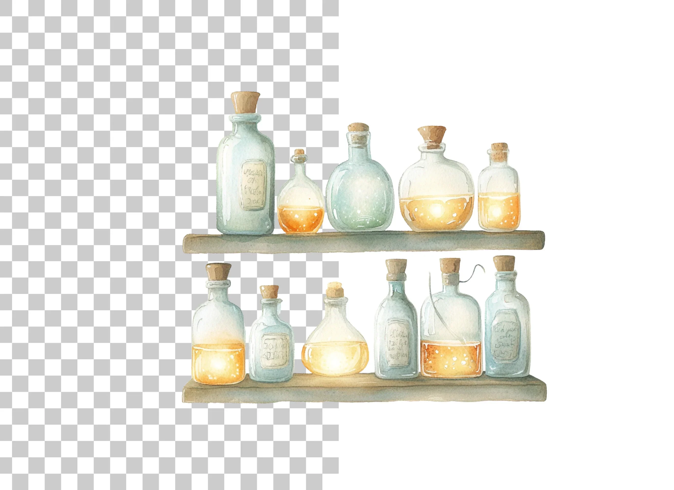 Magic Potion Bottles Clipart Bundle - Image 6