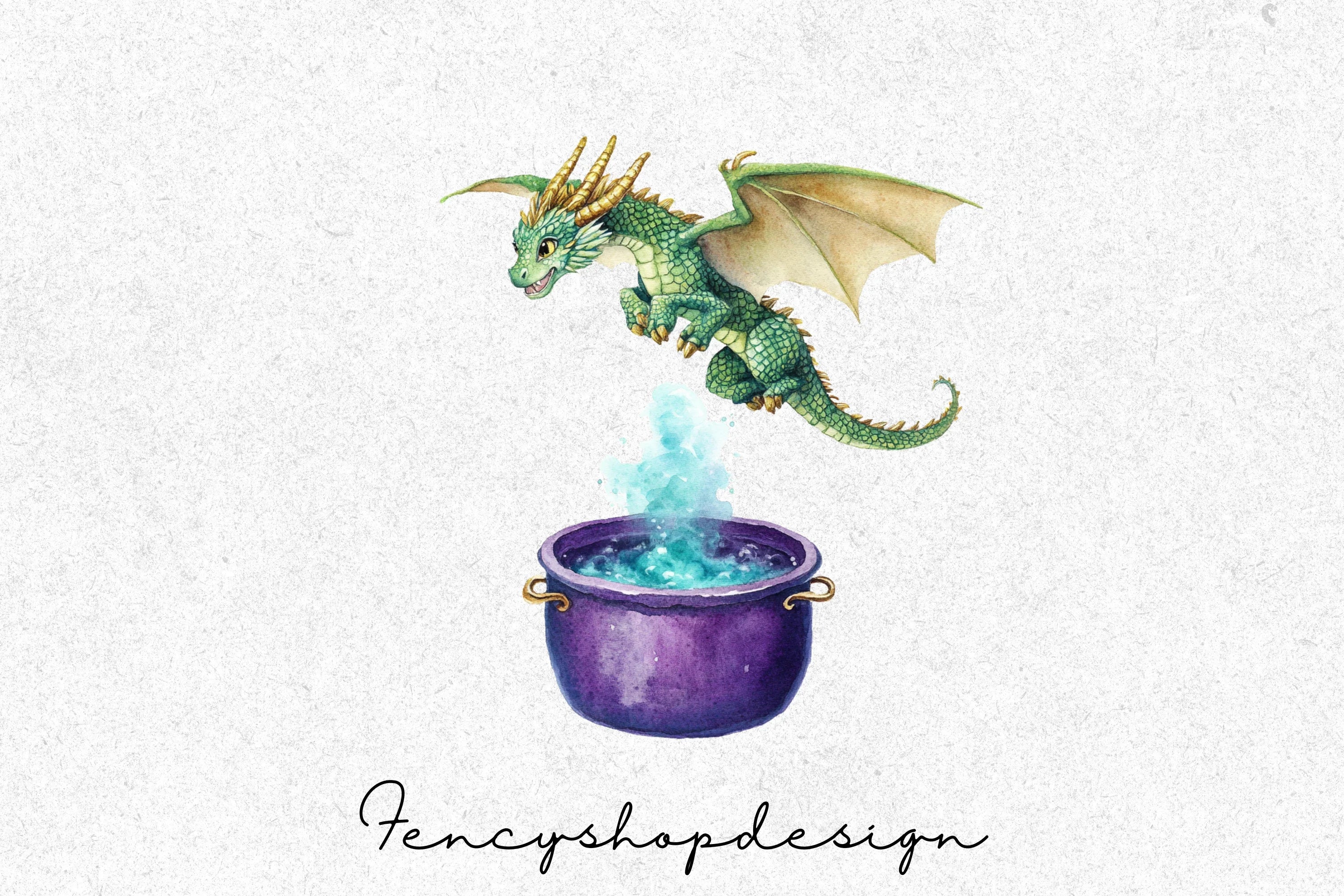 Magical Baby Dragon Clipart Bundle - Image 8