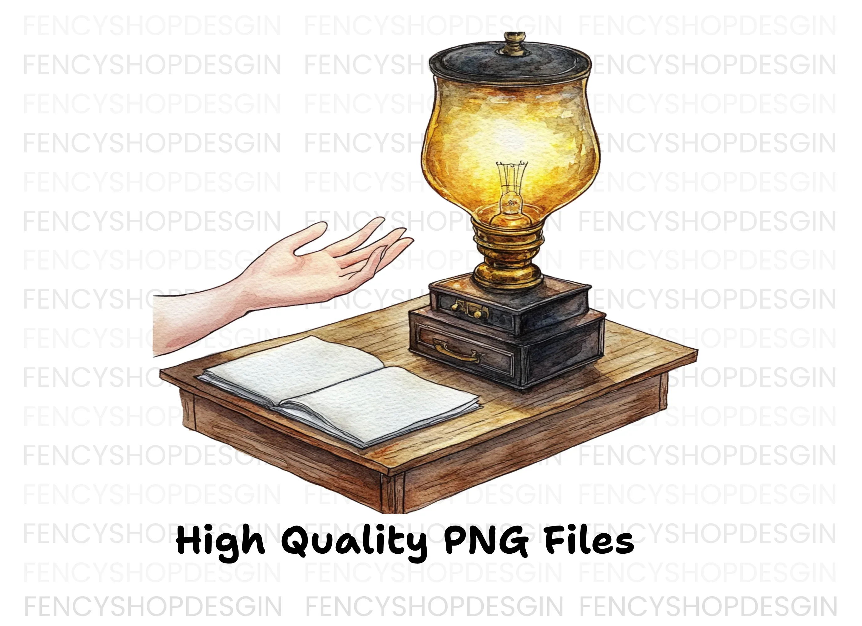Magical Lamp and Book Clipart Bundle - Image 3