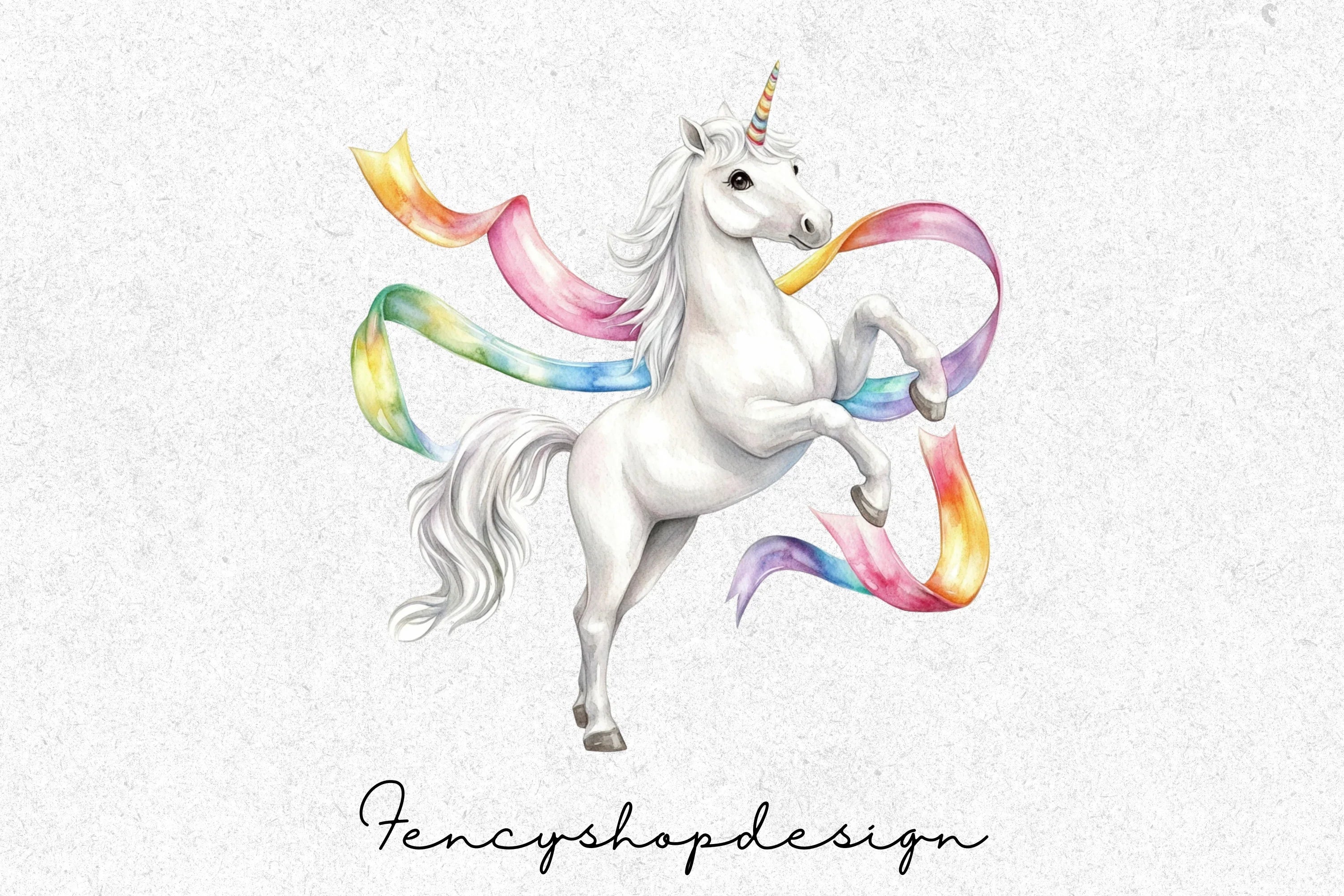 Magical Rainbow Unicorn Clipart Bundle - Image 4