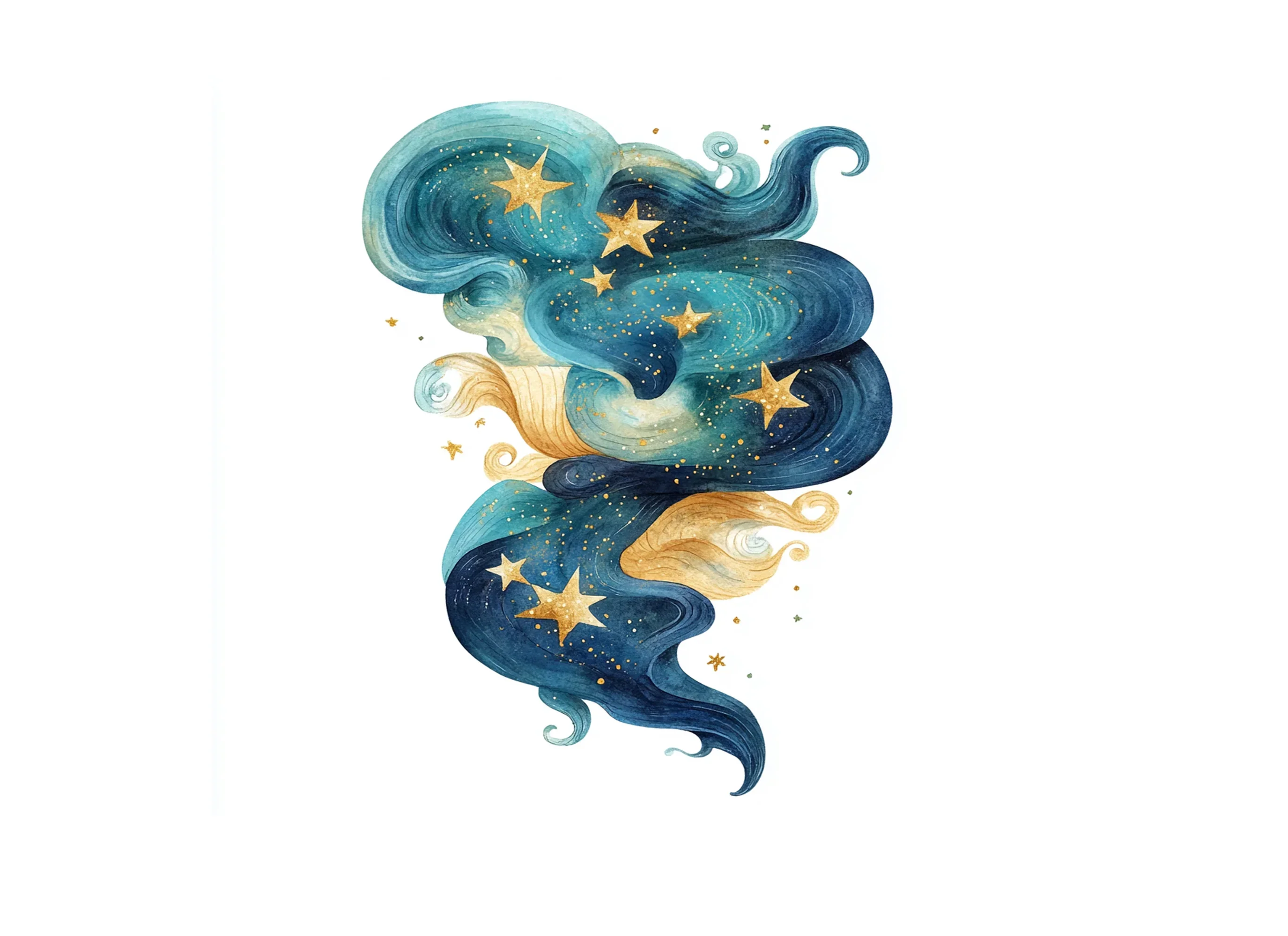 Magical Swirls and Stars Clipart Bundle - Image 2