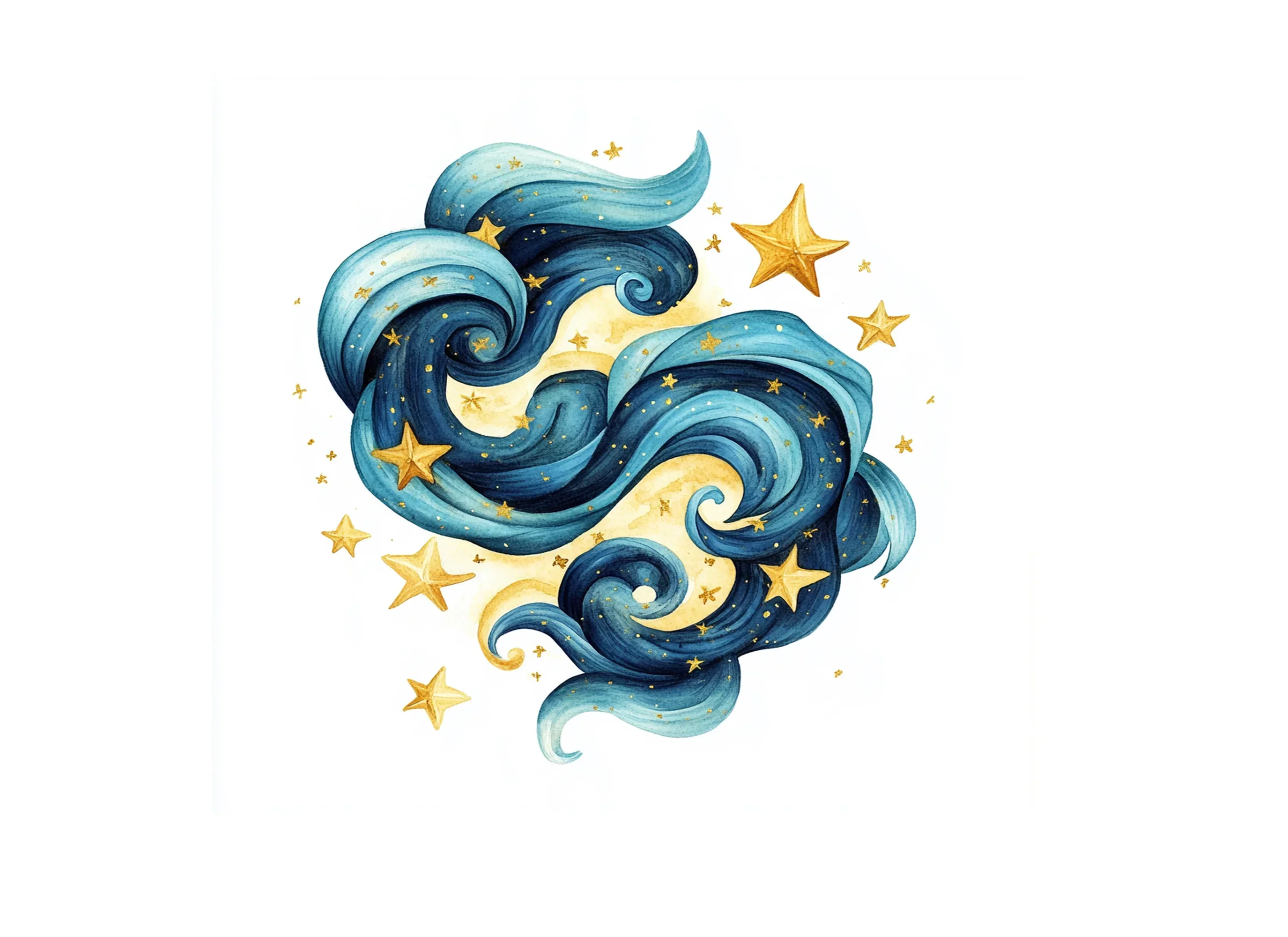 Magical Swirls and Stars Clipart Bundle - Image 3