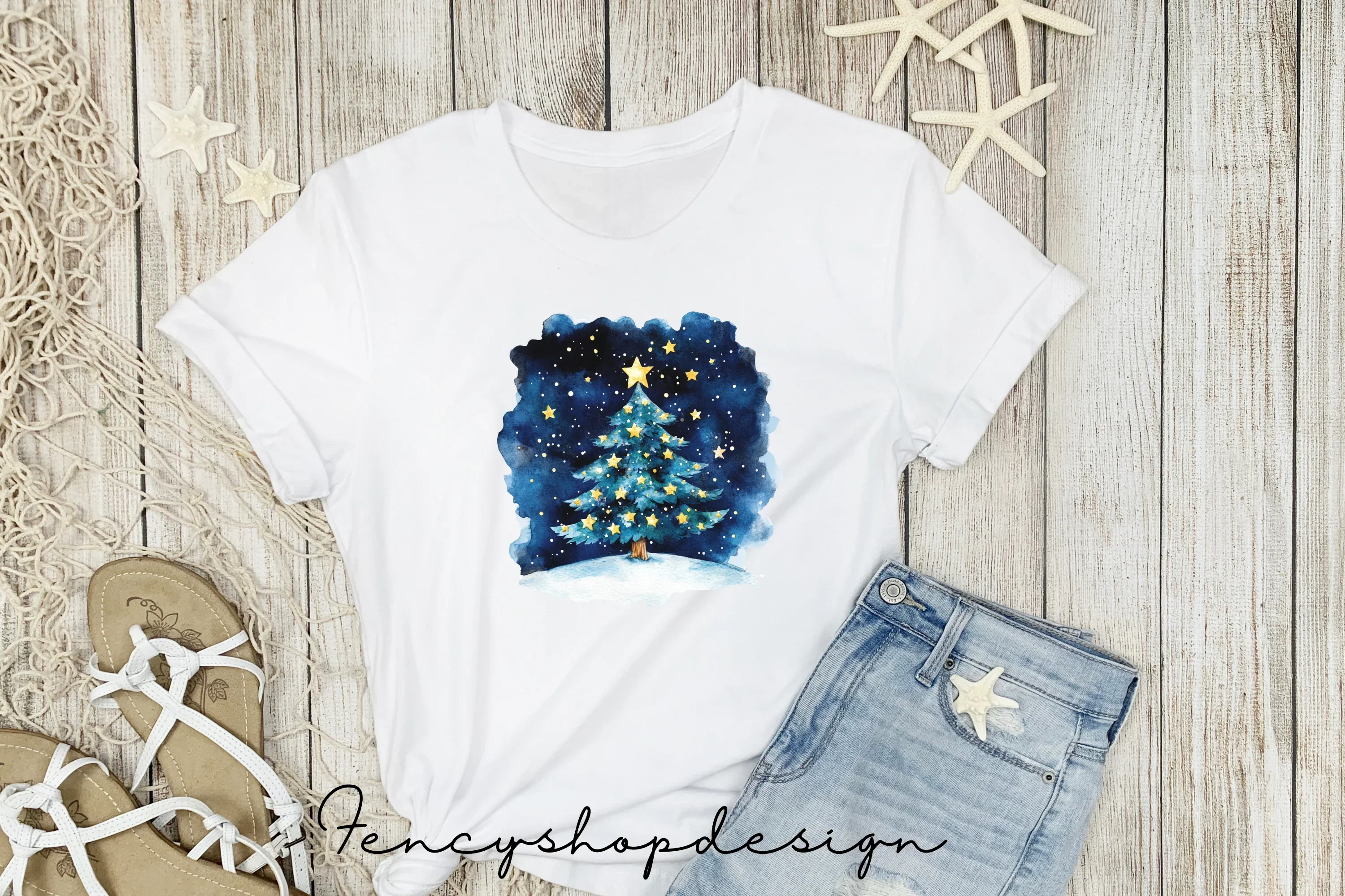 Magical Winter Night Clipart Bundle - Image 5
