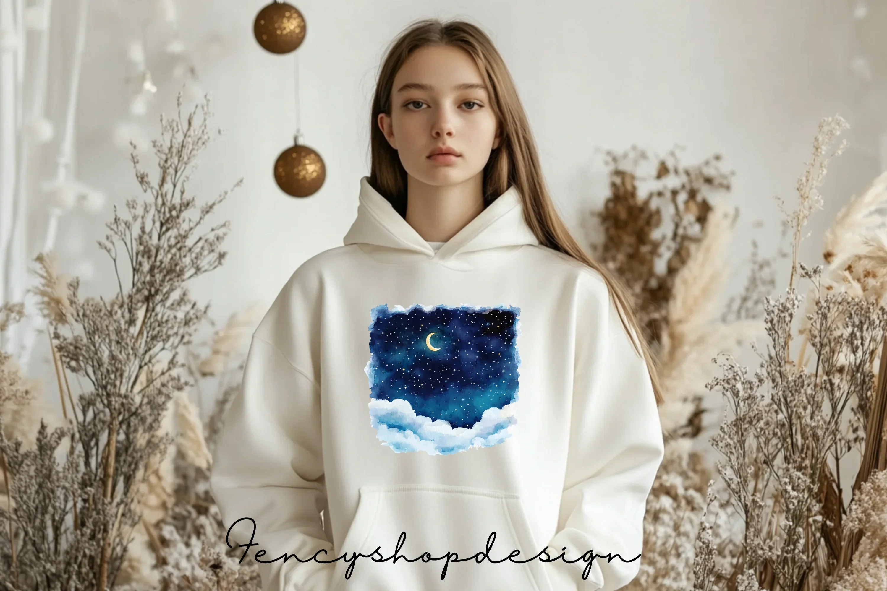 Magical Winter Night Clipart Bundle - Image 6