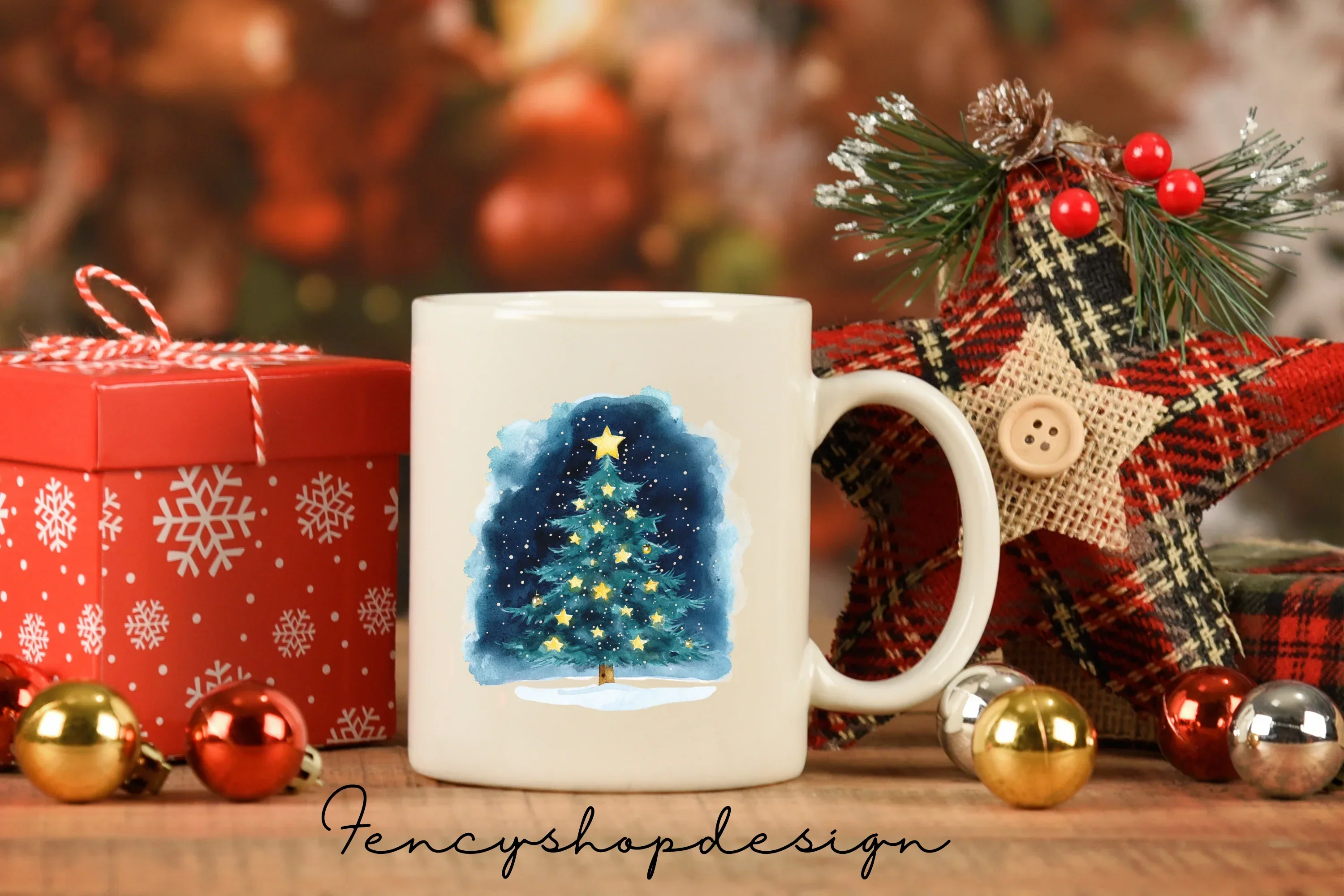 Magical Winter Night Clipart Bundle - Image 7