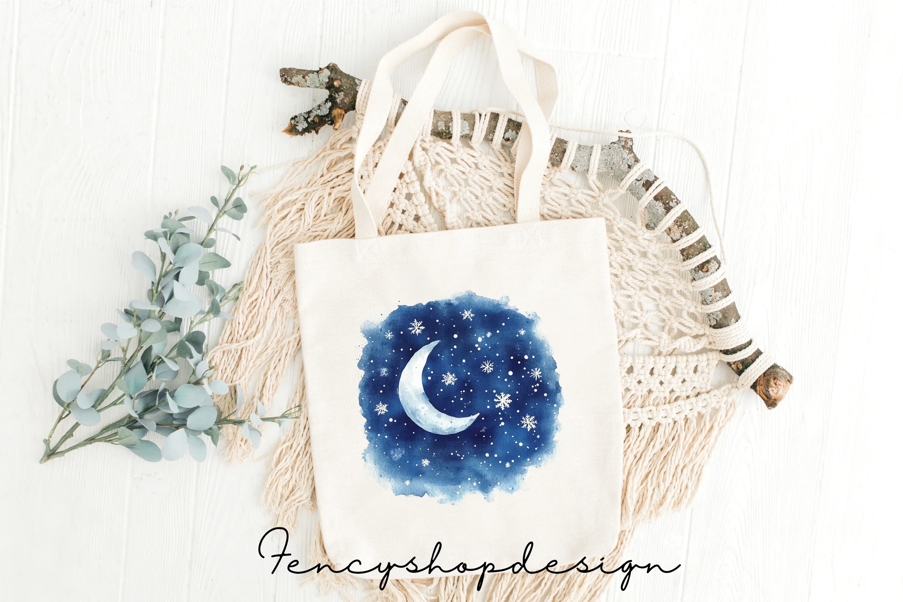Magical Winter Night Clipart Bundle - Image 8