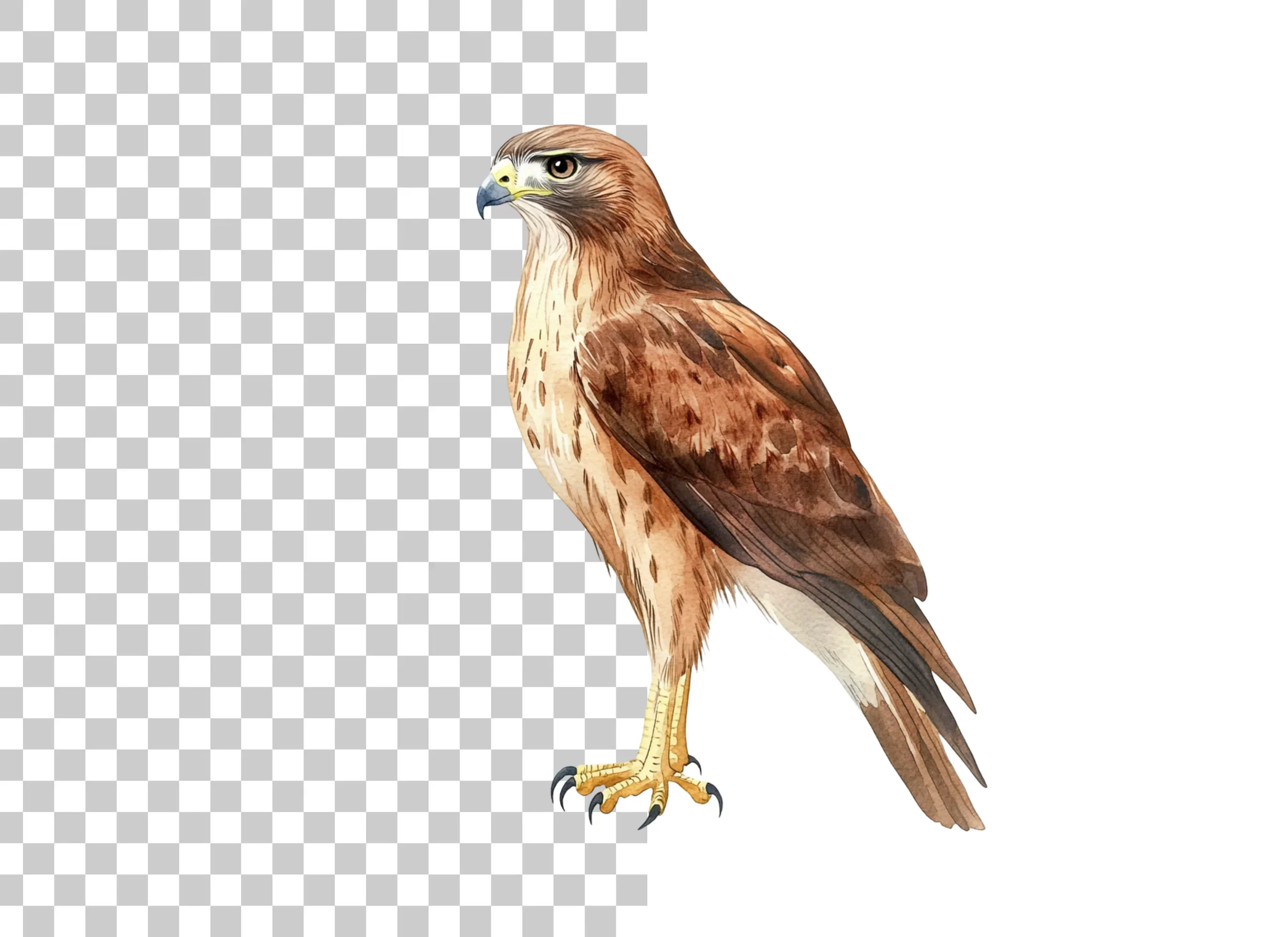 Majestic Brown Hawk Bird Clipart Bundle - Image 3