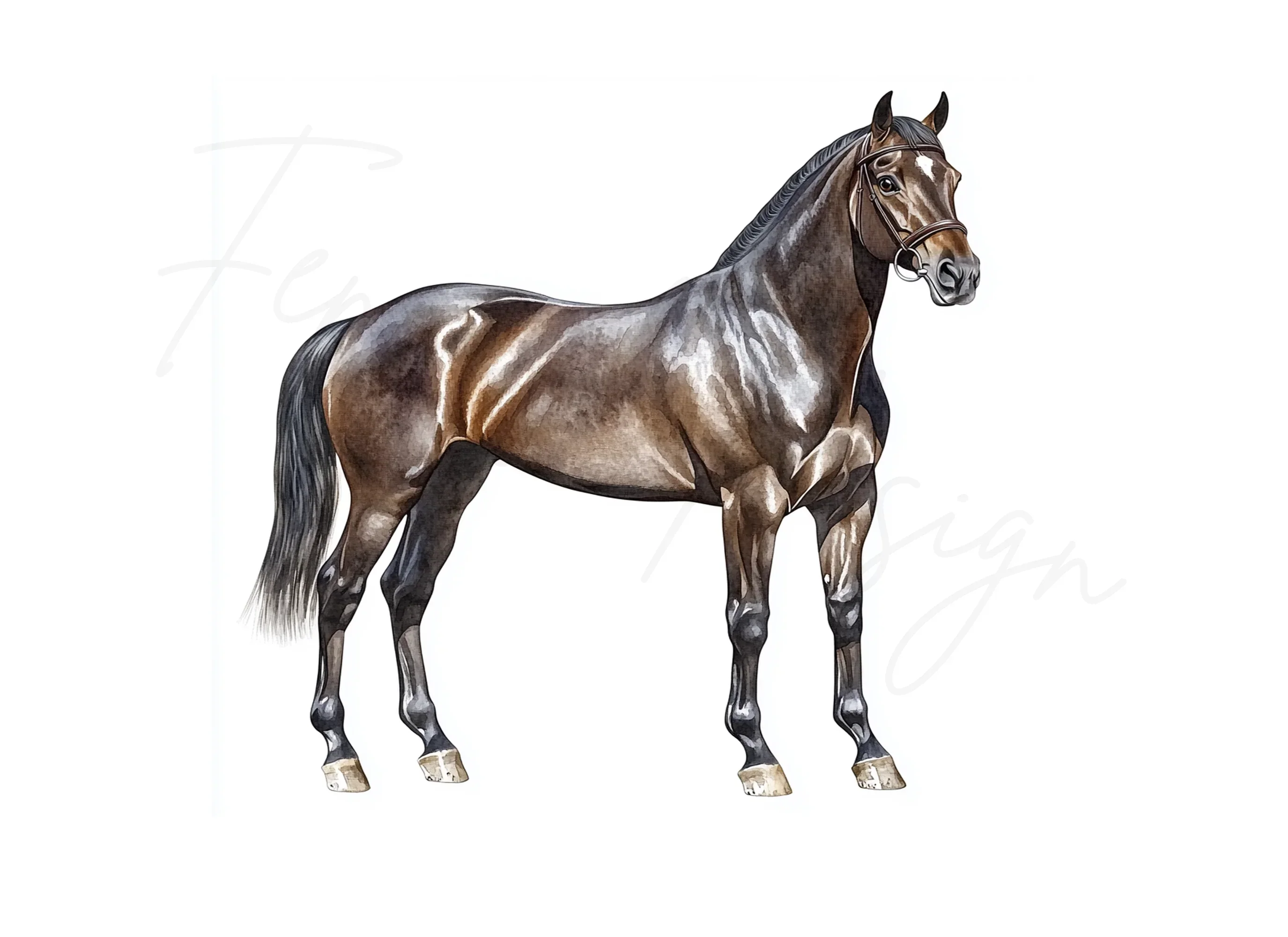 Majestic Brown Horse Clipart Bundle - Image 2