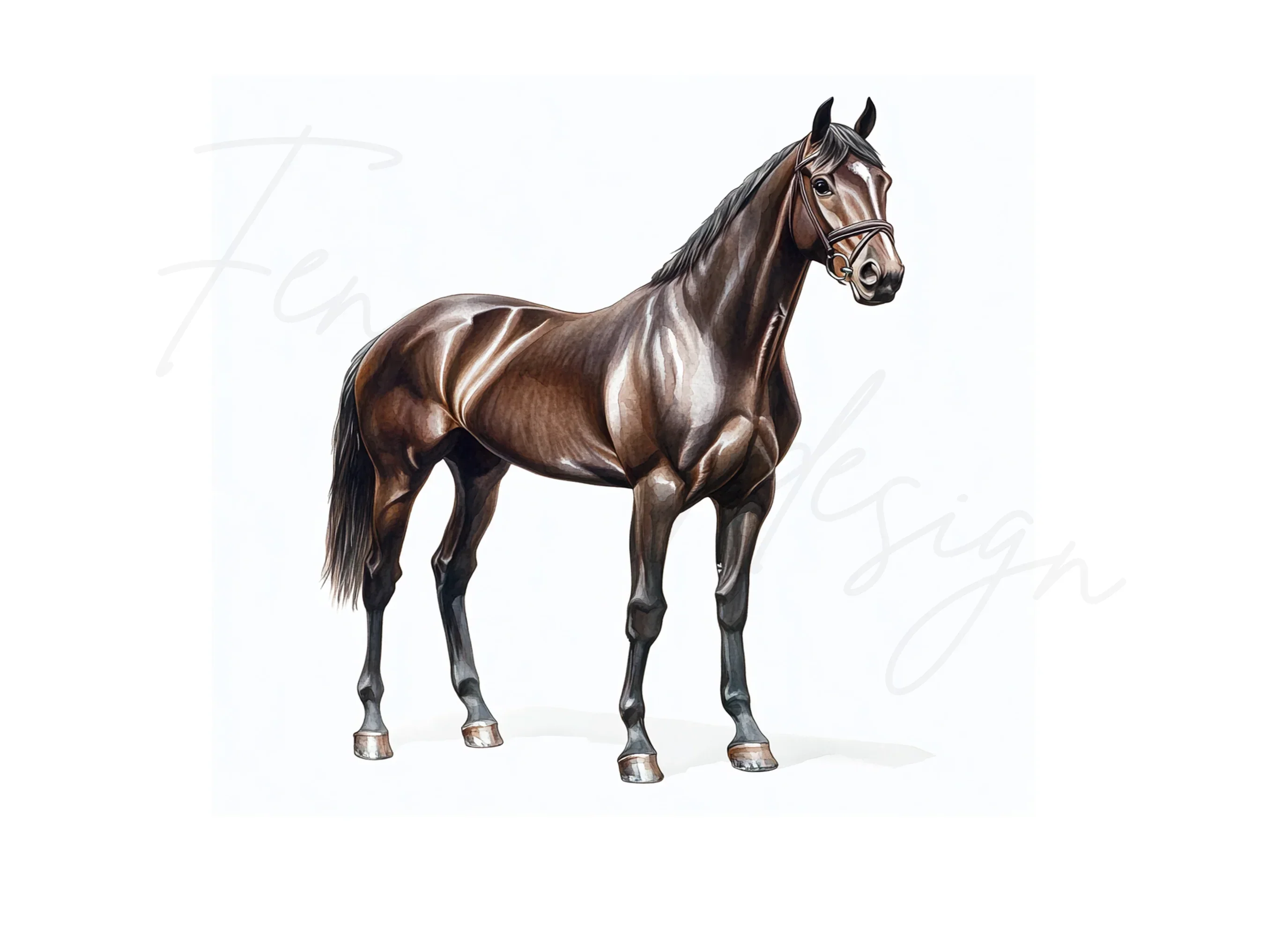 Majestic Brown Horse Clipart Bundle - Image 3