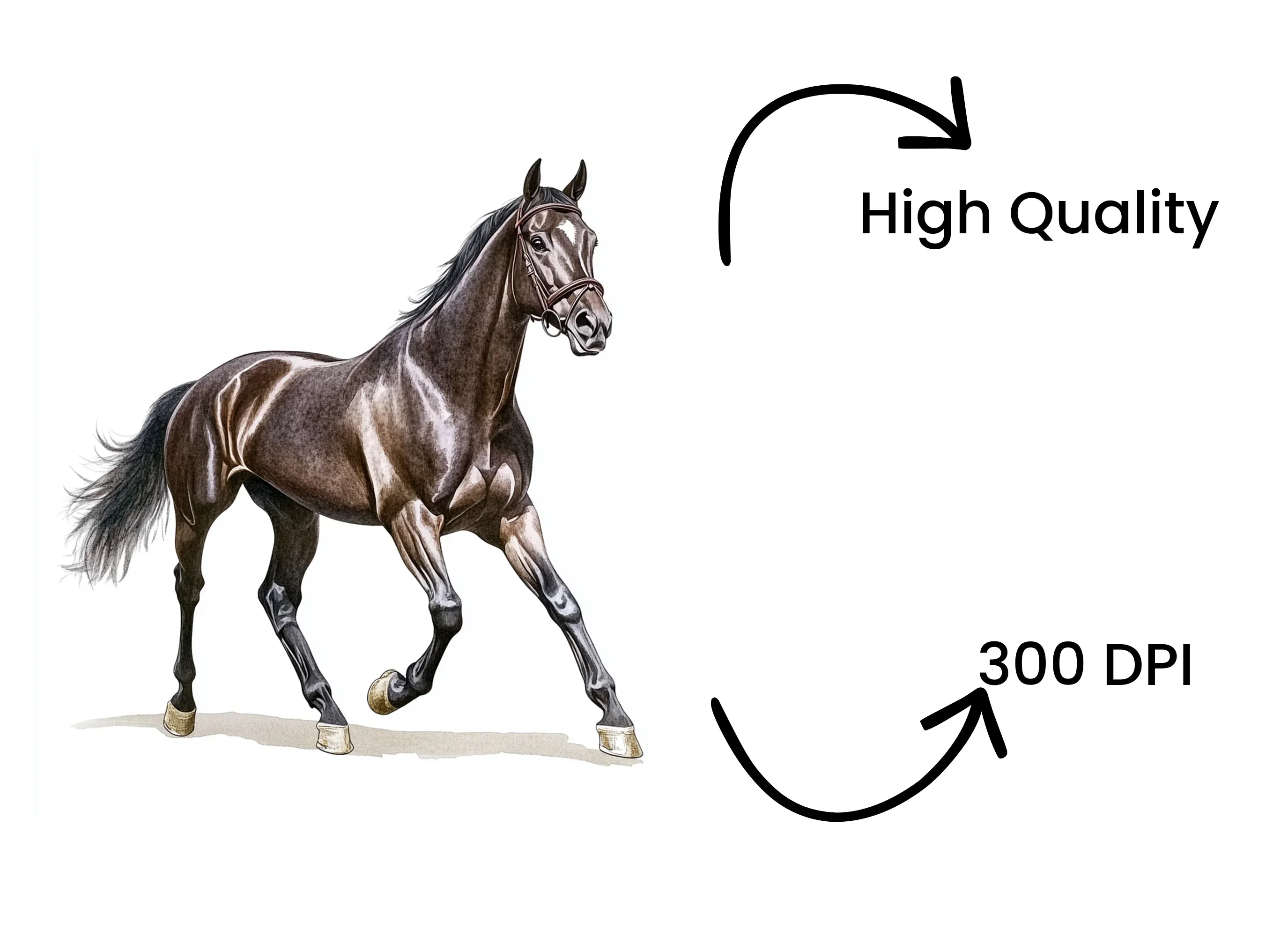 Majestic Brown Horse Clipart Bundle - Image 4