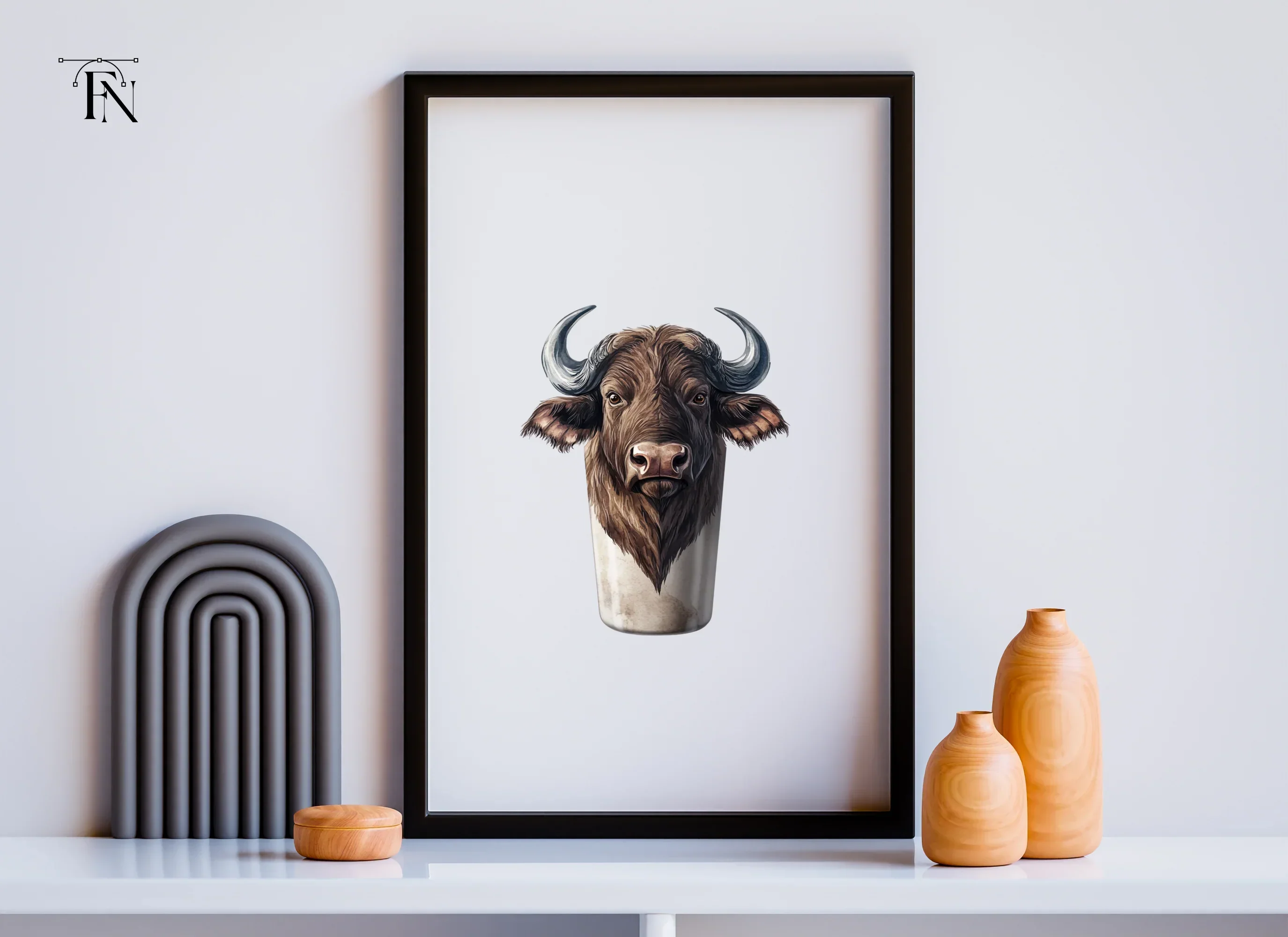Majestic Buffalo Head Clipart Bundle - Image 6