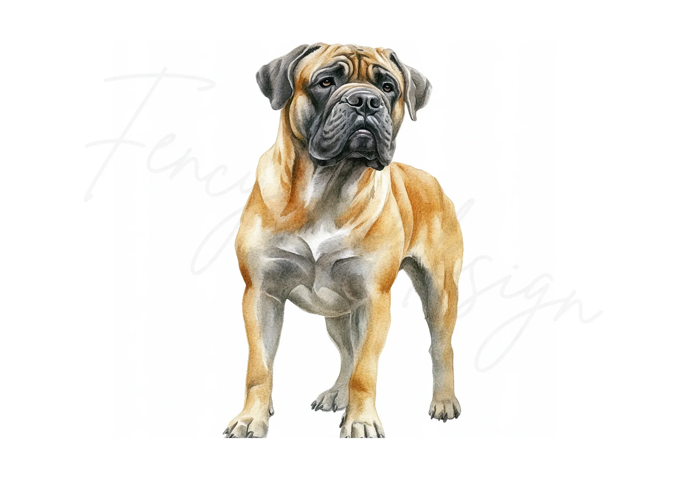 Majestic Bullmastiff Dog Clipart Bundle - Image 2