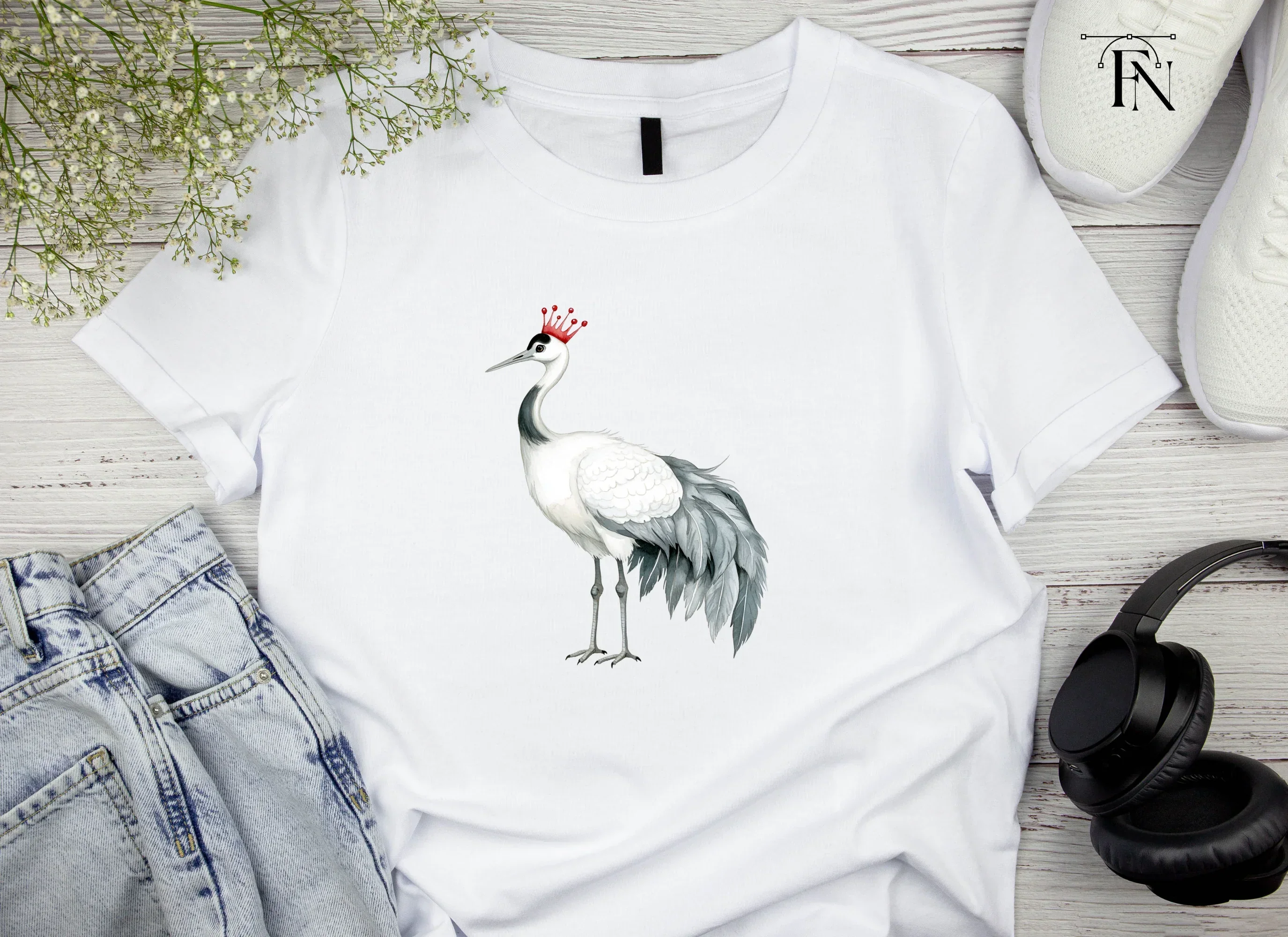 Majestic Crowned Cranes Clipart Bundle - Image 3