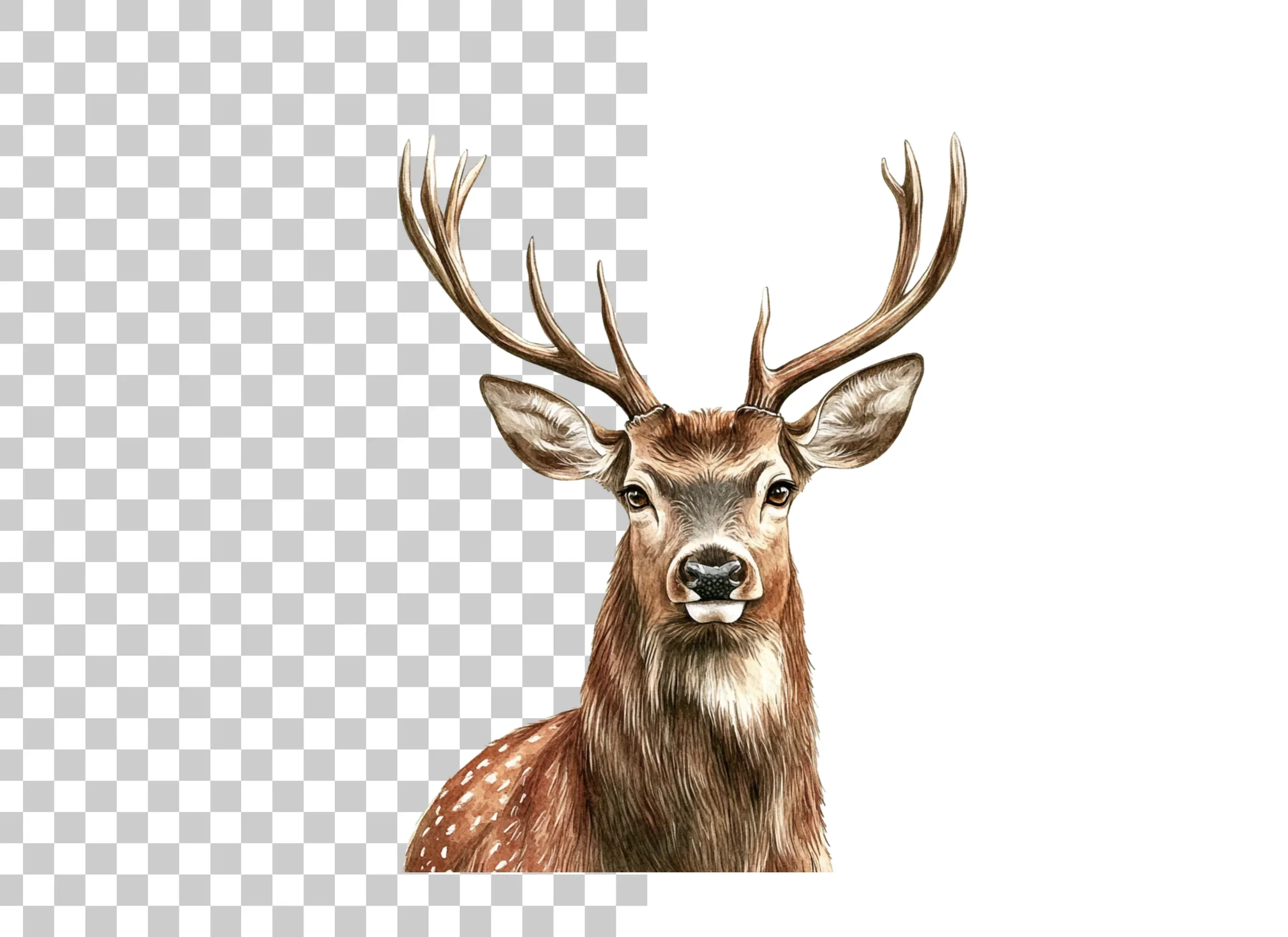 Majestic Deer Head Clipart Bundle - Image 4
