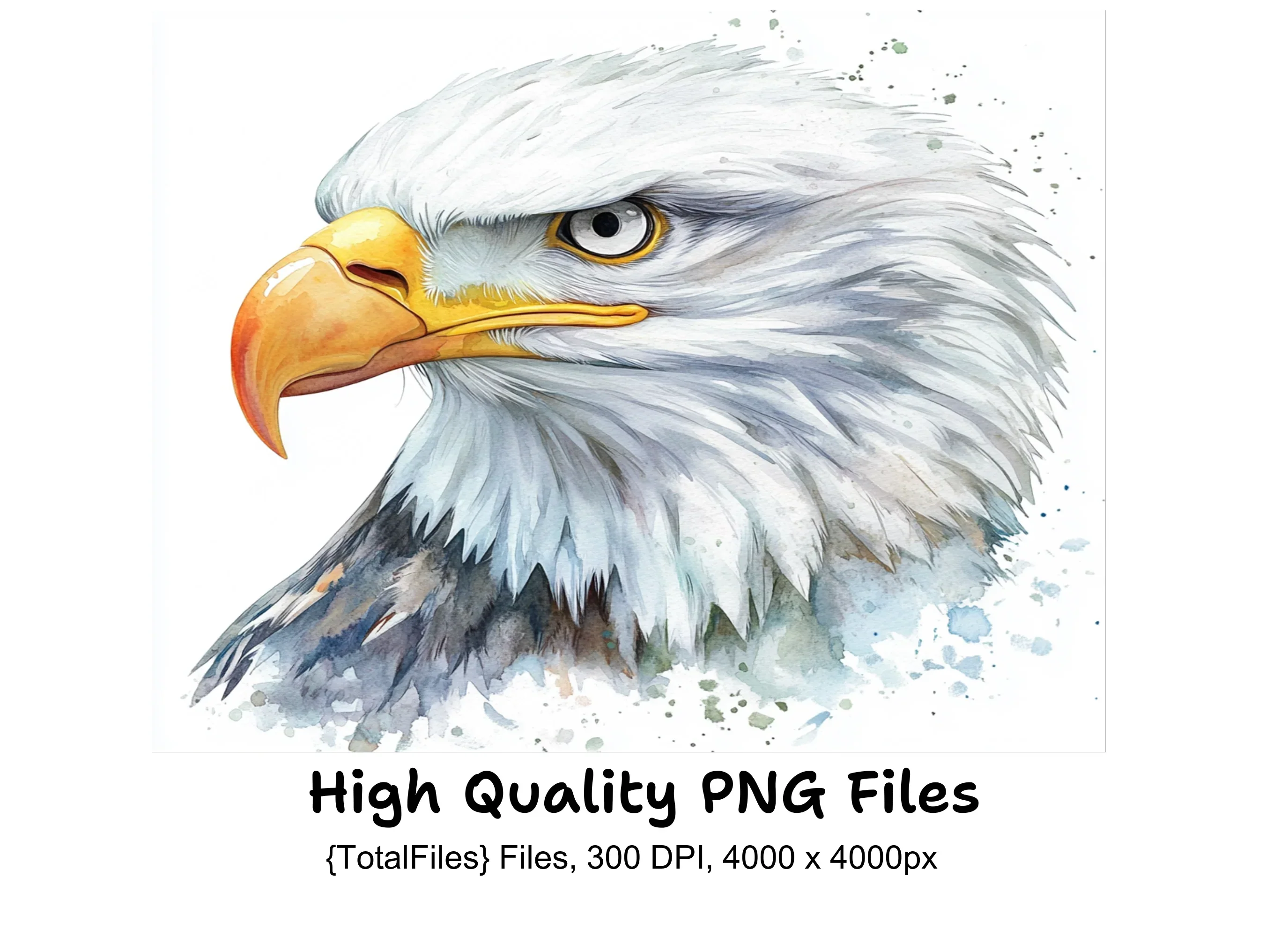 Majestic Eagle Head Clipart Bundle