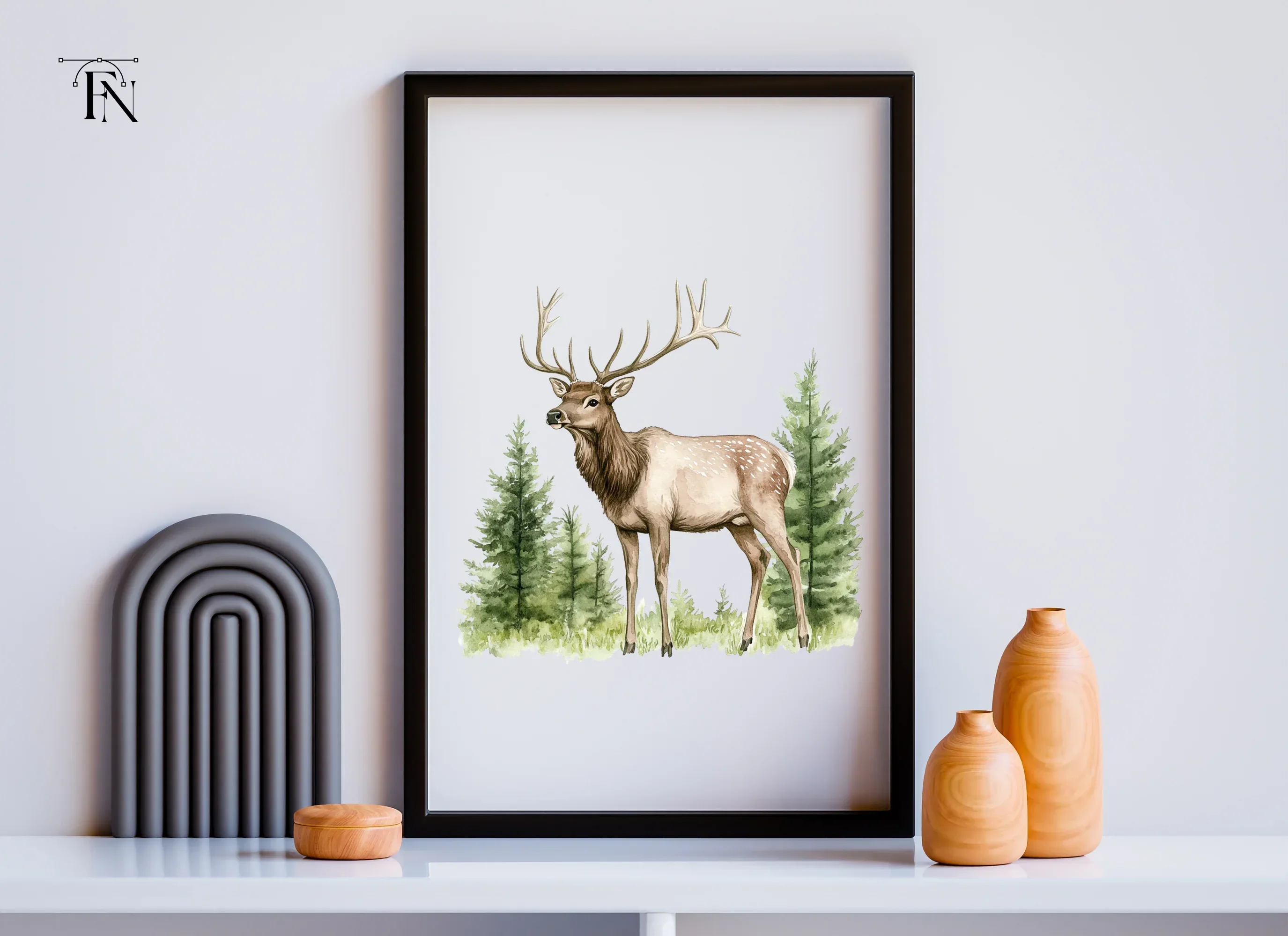 Majestic Elk in Forest Clipart Bundle - Image 6