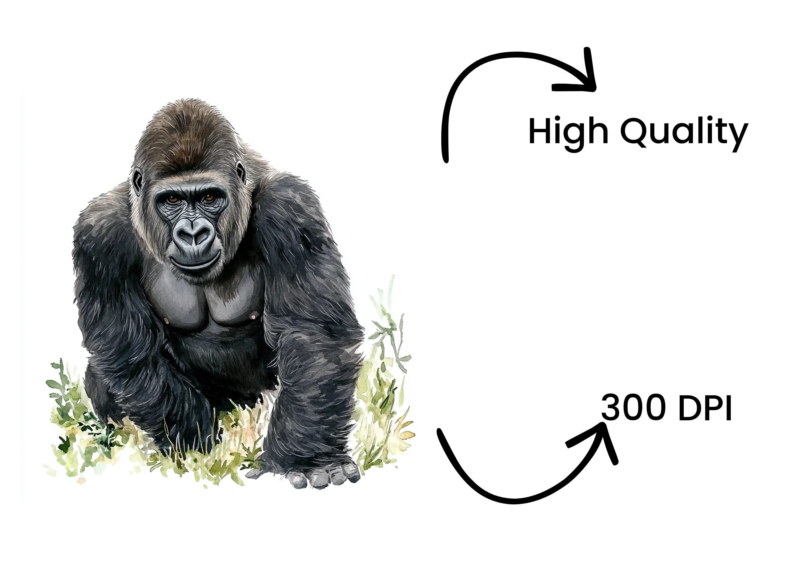 Majestic Gorilla Clipart Bundle - Image 4