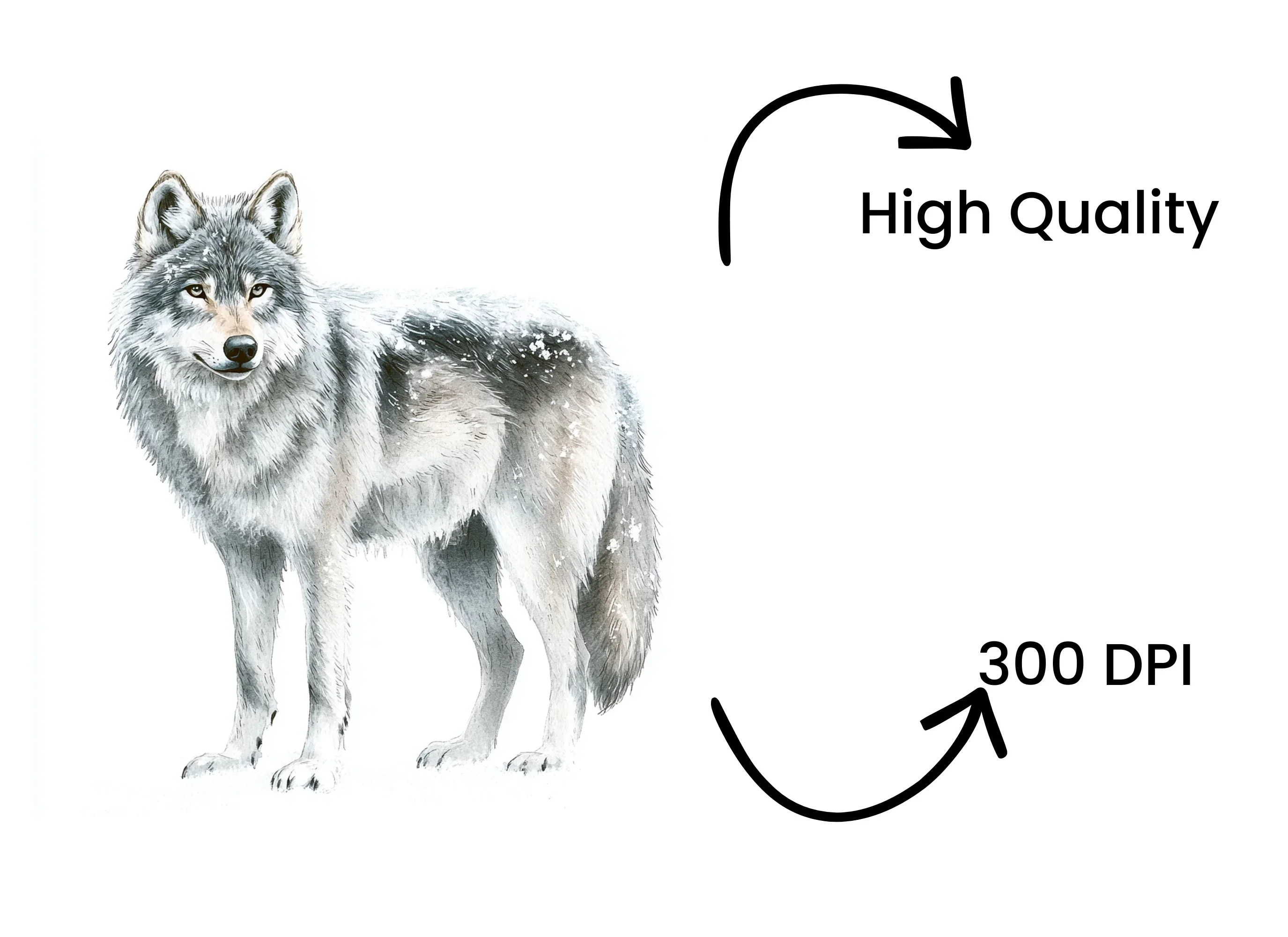 Majestic Gray Wolf Clipart Bundle - Image 4