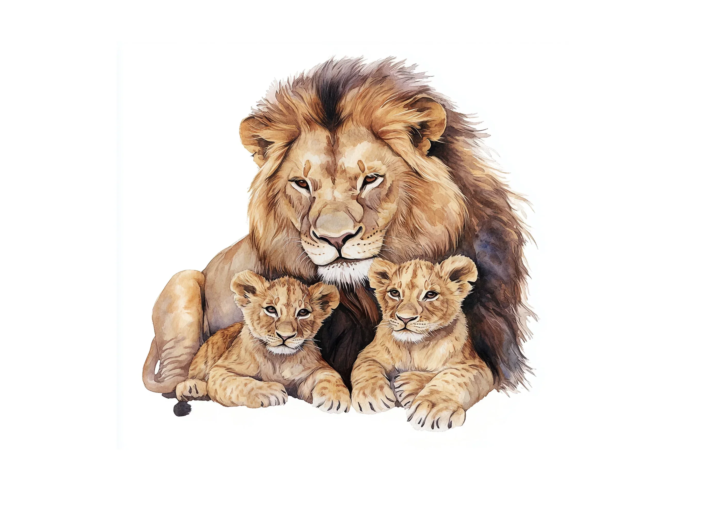 Majestic Lion Family Clipart Bundle - Image 2