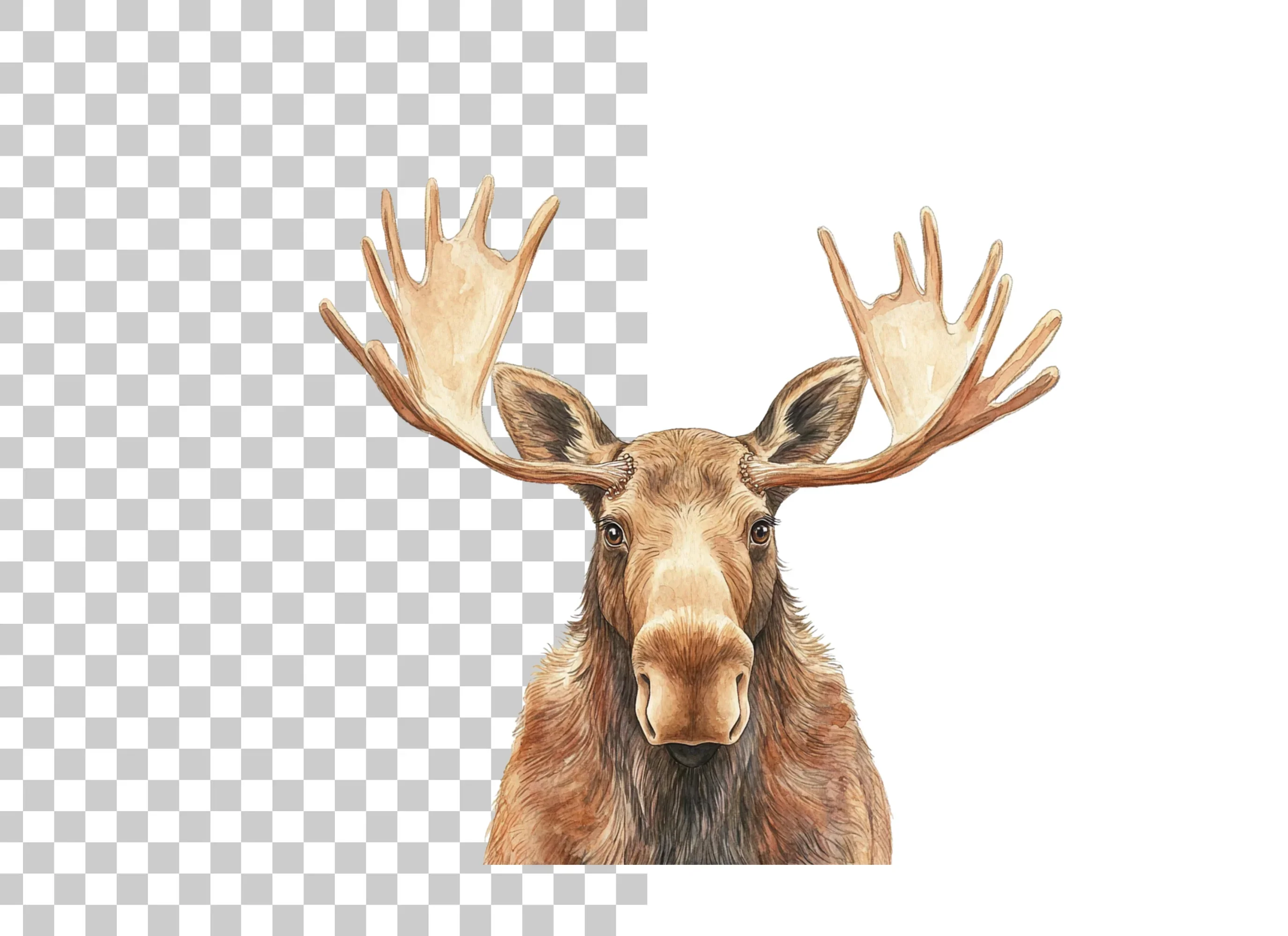 Majestic Moose Head Clipart Bundle - Image 6