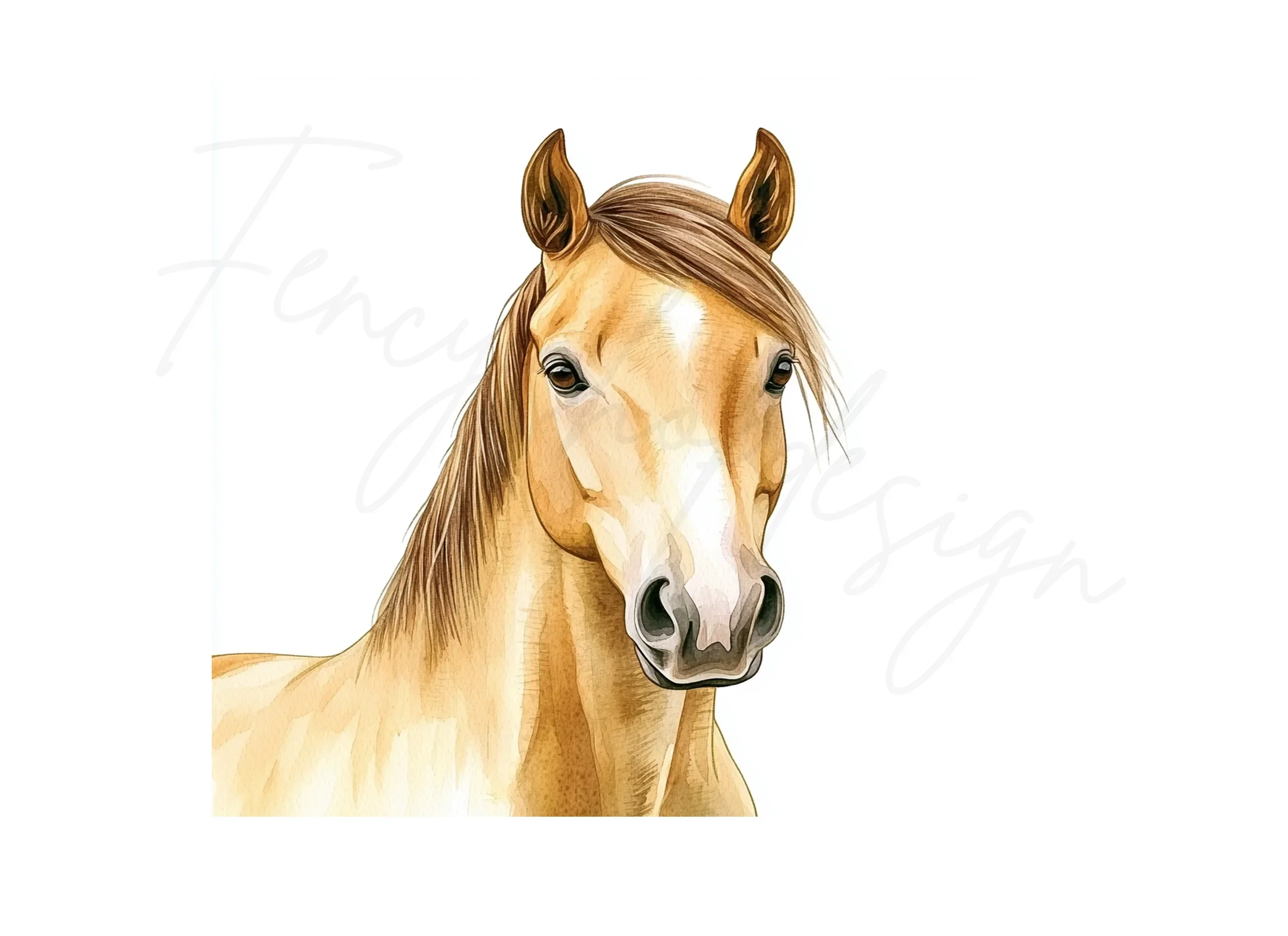 Majestic Palomino Horse Head Clipart Bundle - Image 3