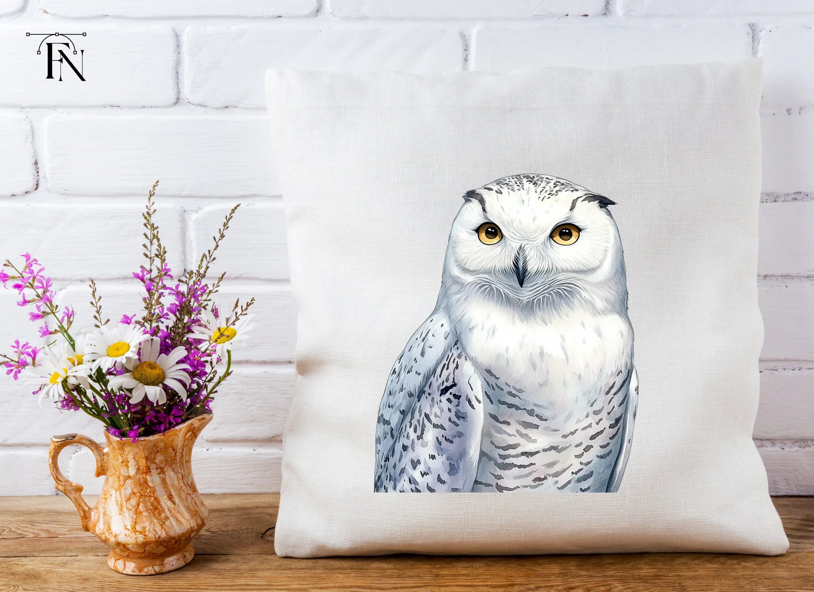 Majestic Snowy Owl Illustration Clipart Bundle - Image 5