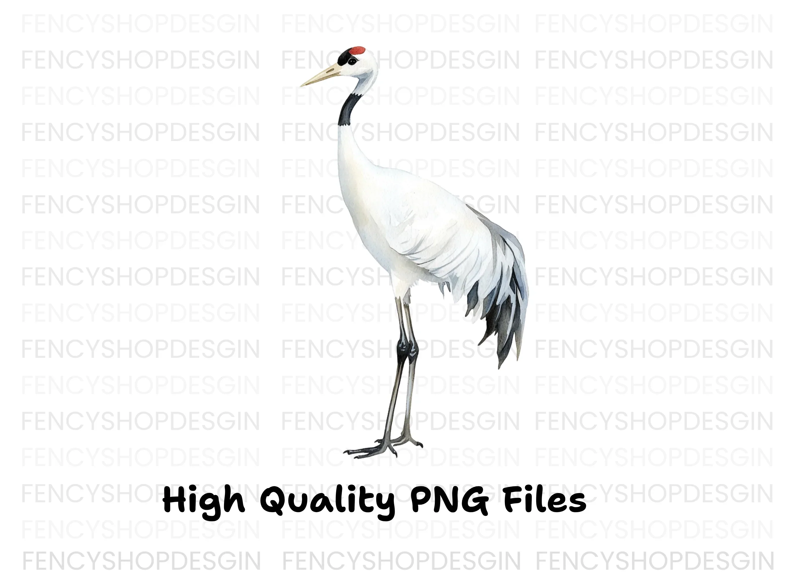 Majestic White Crane Clipart Bundle - Image 3