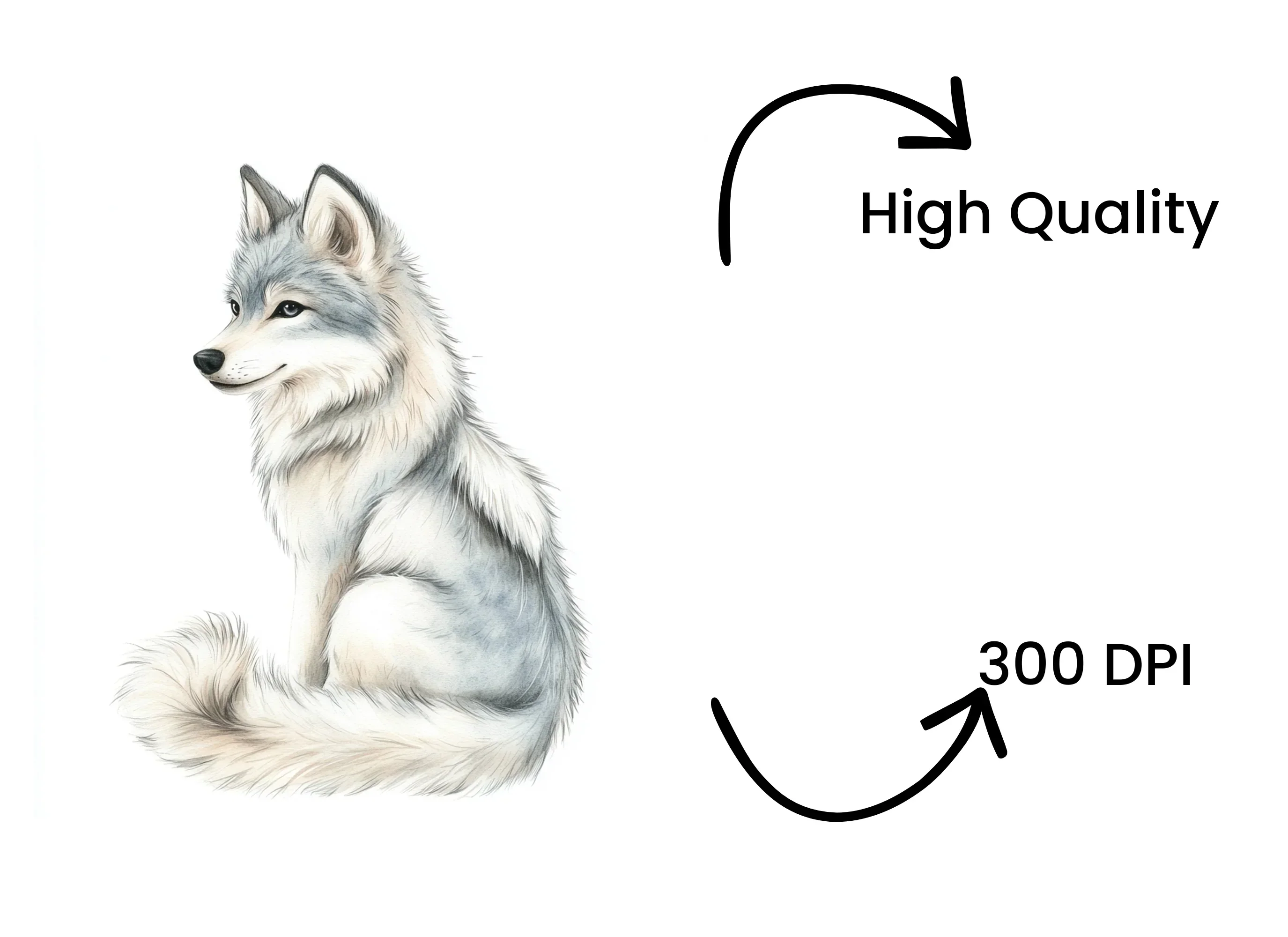 Majestic White Wolf Clipart Bundle - Image 4