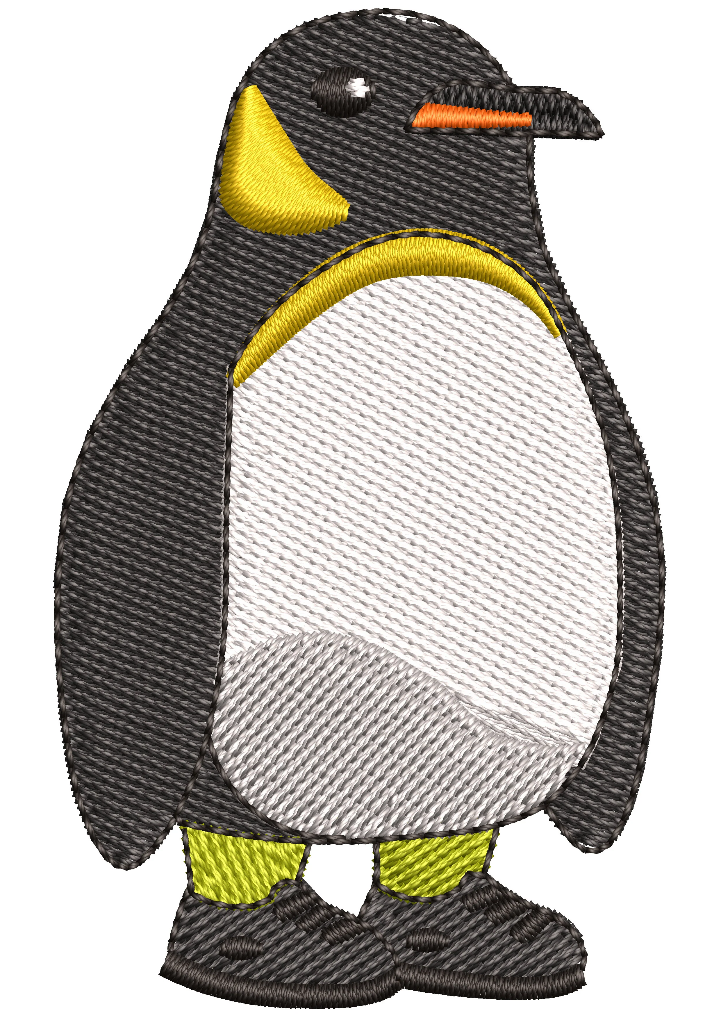 Male Penguin Embroidery Design