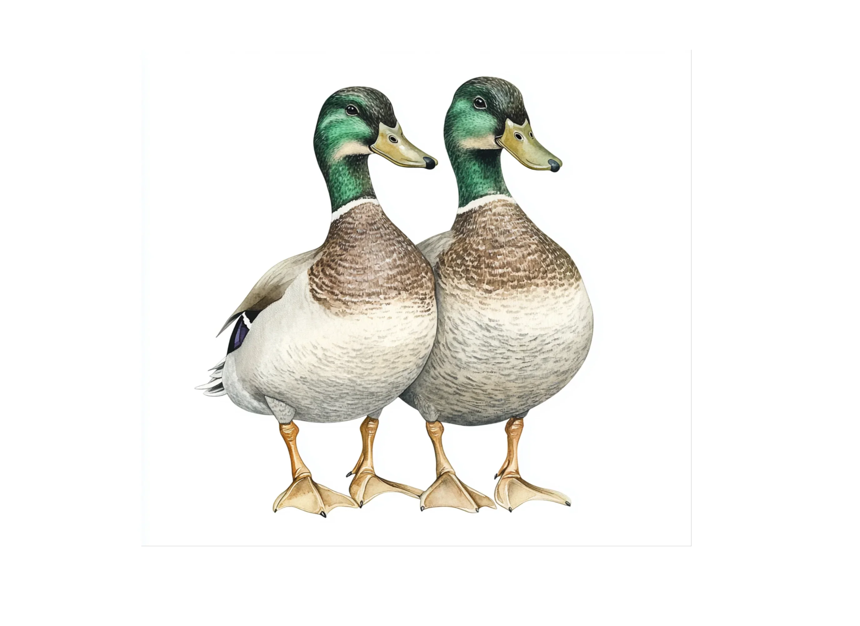 Mallard Duck Pair Clipart Bundle - Image 2