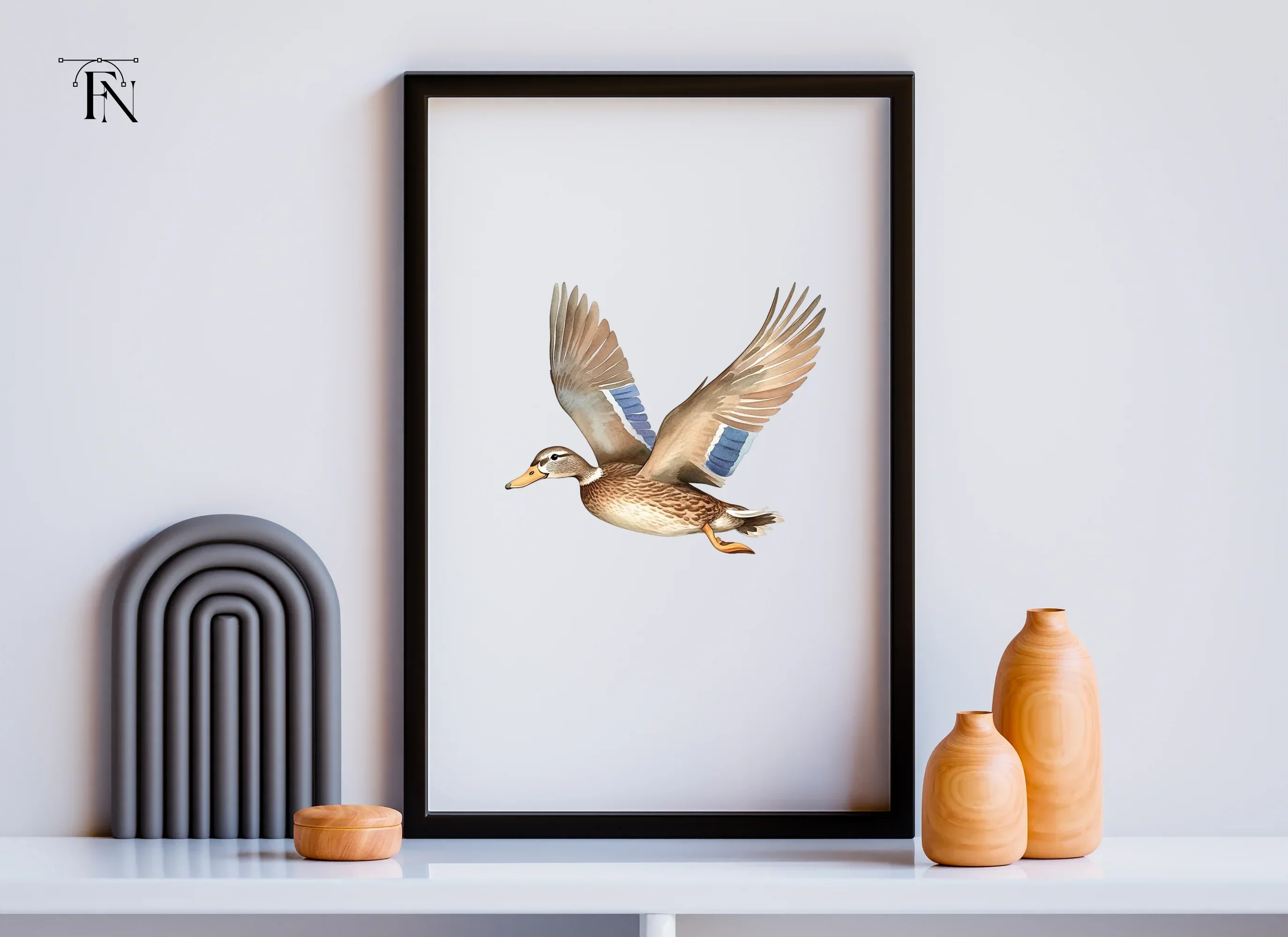 Mallard Ducks in Flight Clipart Bundle - Image 6