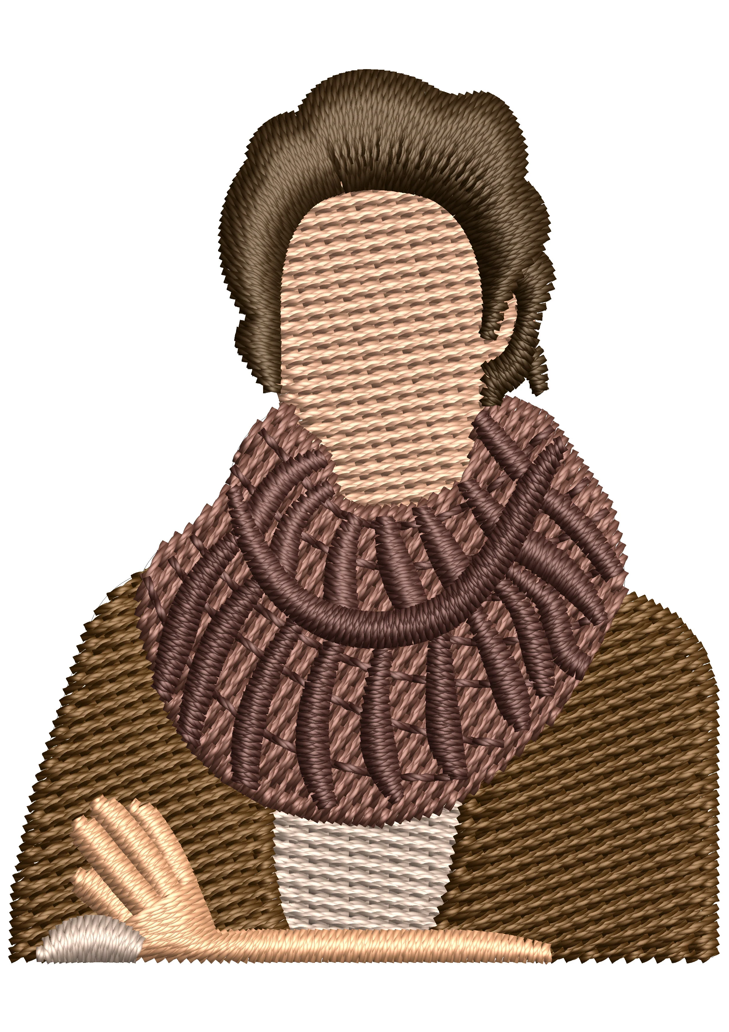 Man Of Fight Embroidery Design