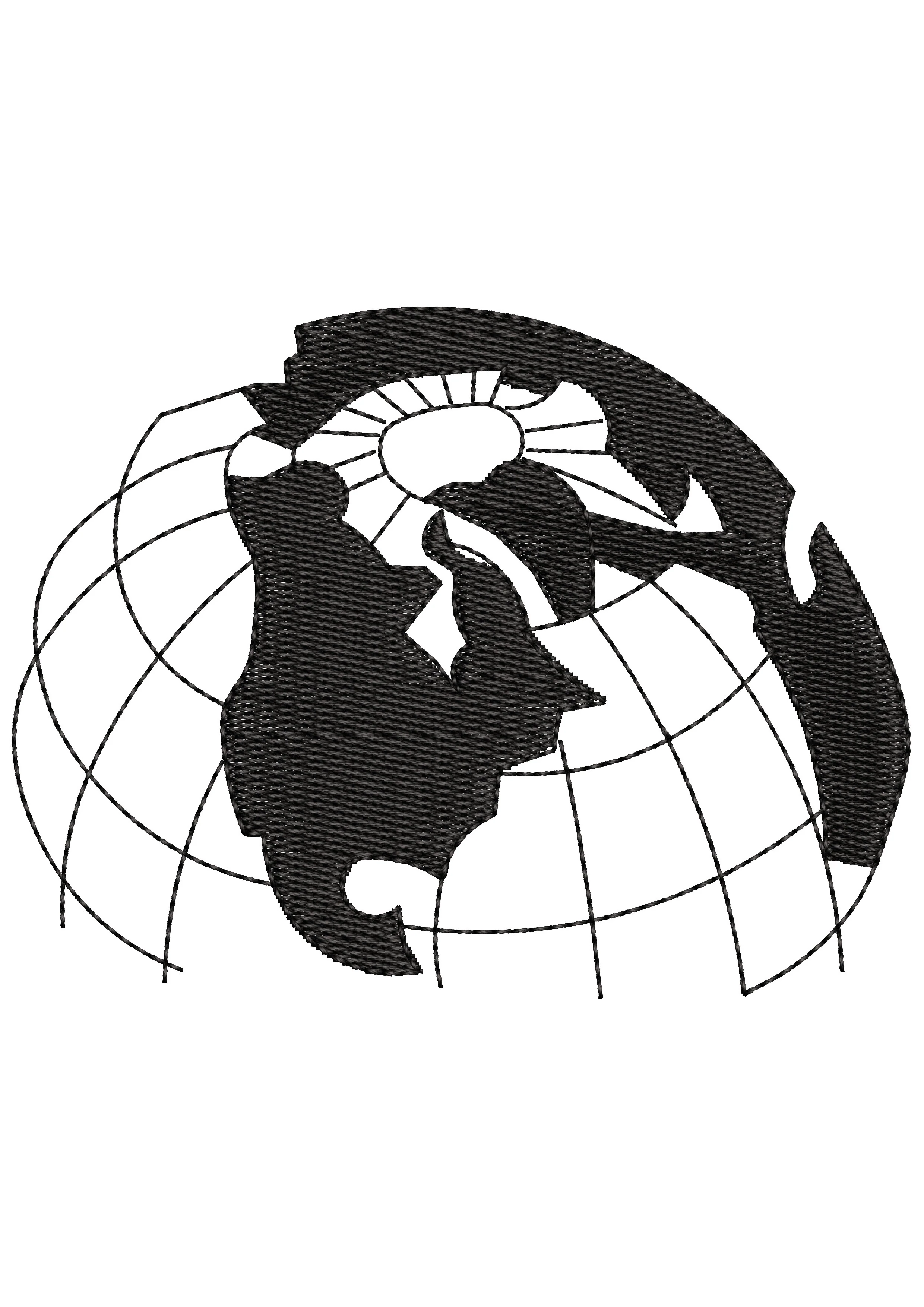 Map Embroidery Design