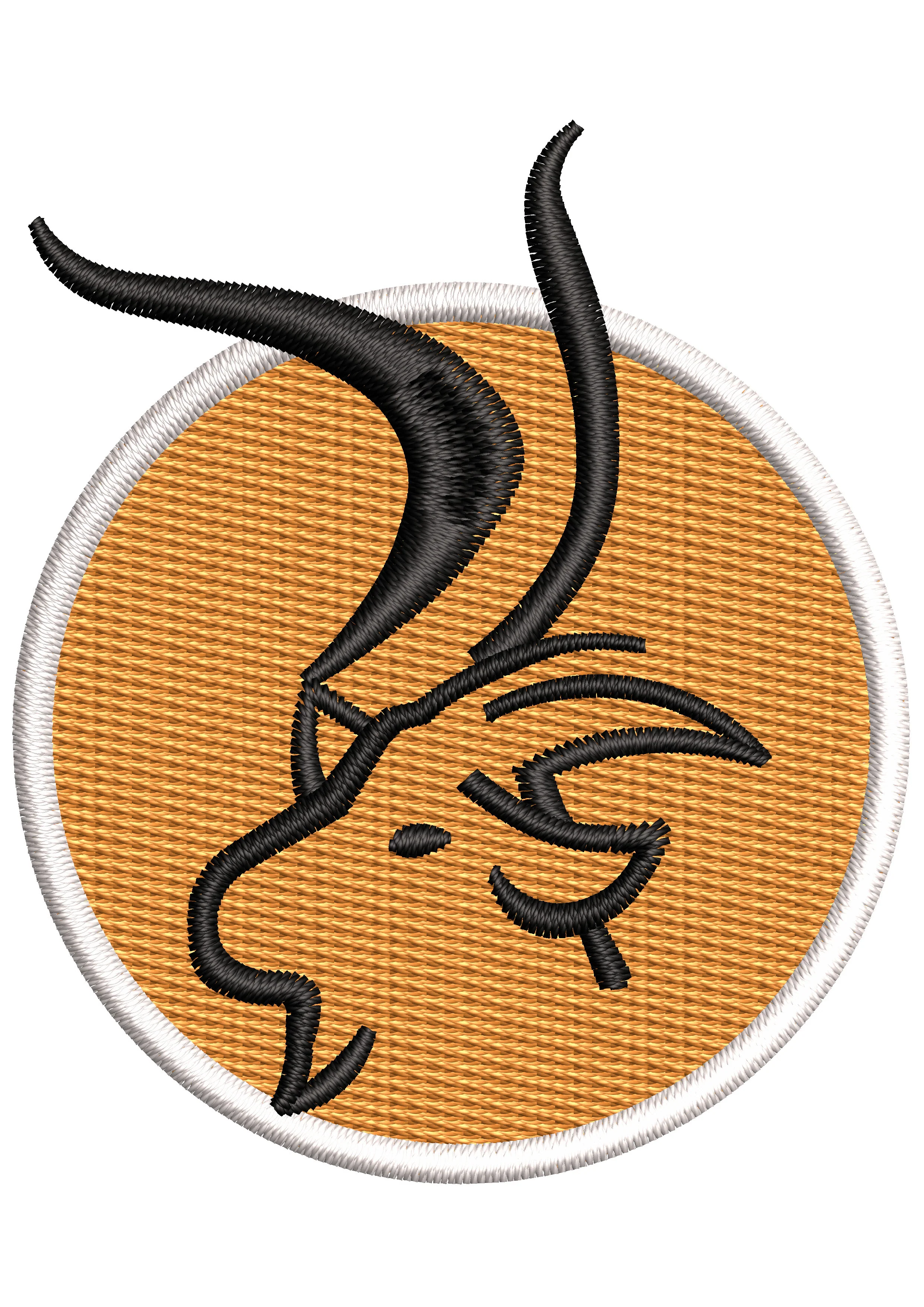 Markhor Head Embroidery Design
