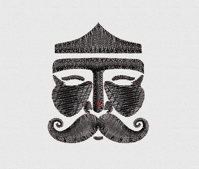 Mask Embroidery Design