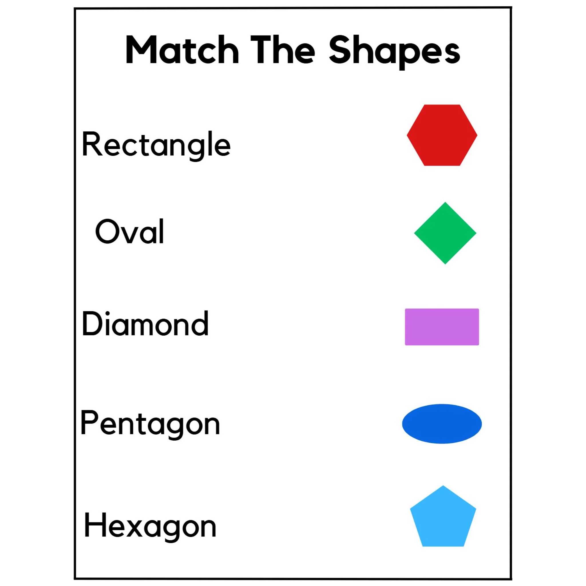 Match Shapes to Names Worksheets - Image 2