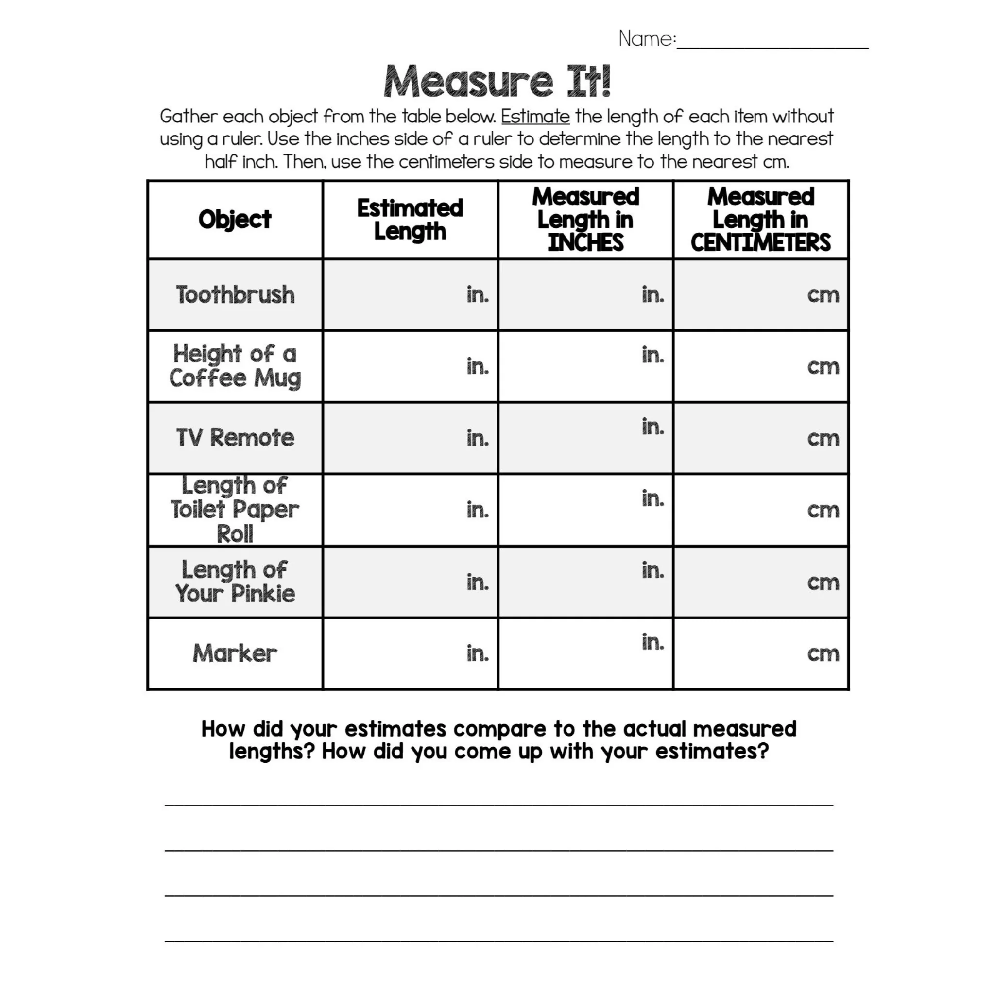 Measure It Math Worksheets - Image 4