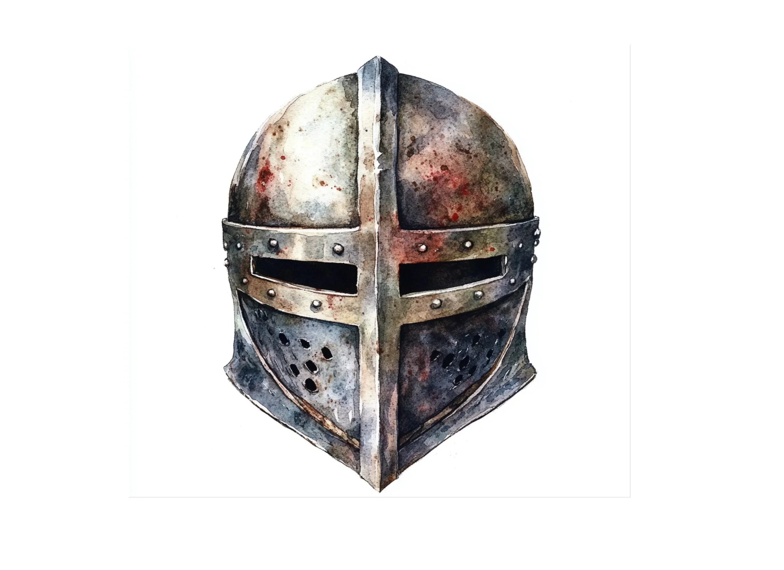 Medieval Knight Helmets Clipart Bundle - Image 3