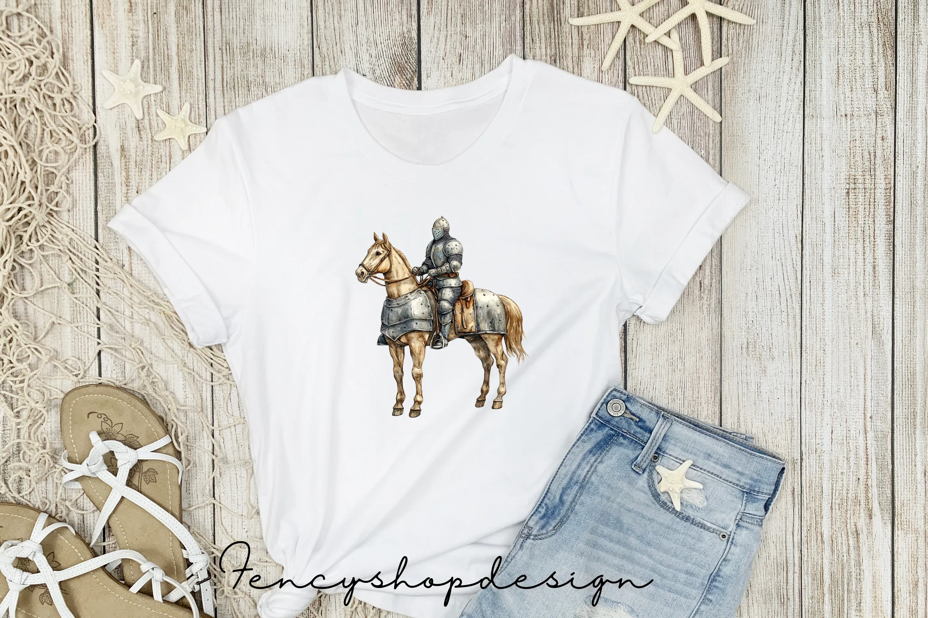 Medieval Knight on Horseback Clipart Bundle - Image 4