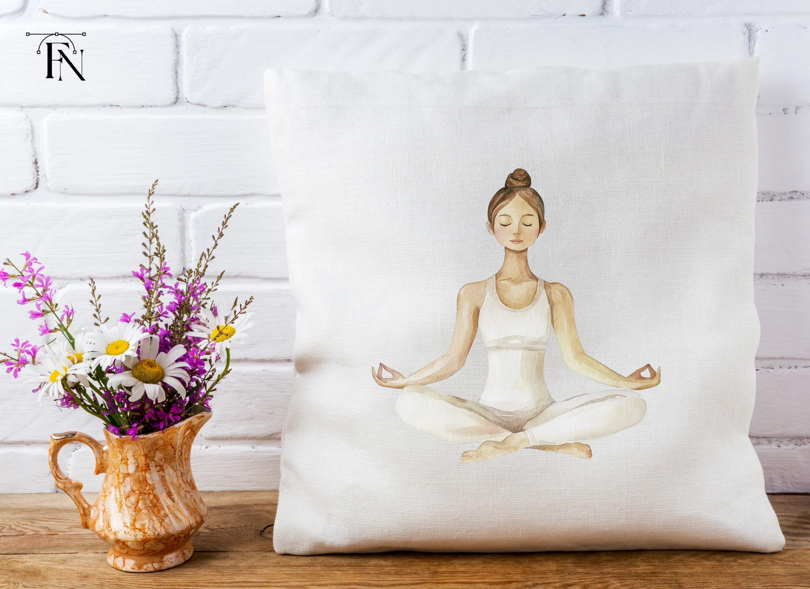Meditating Woman Yoga Pose Clipart Bundle - Image 5