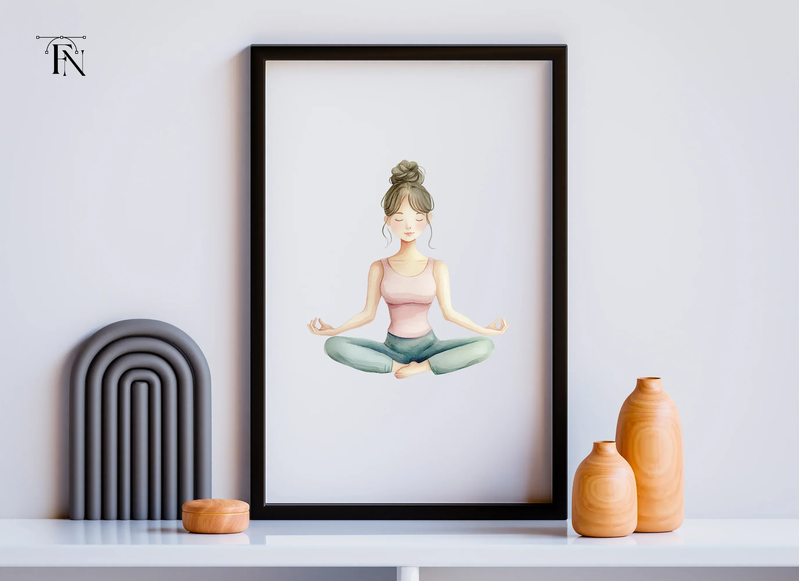Meditating Women Yoga Clipart Bundle - Image 6