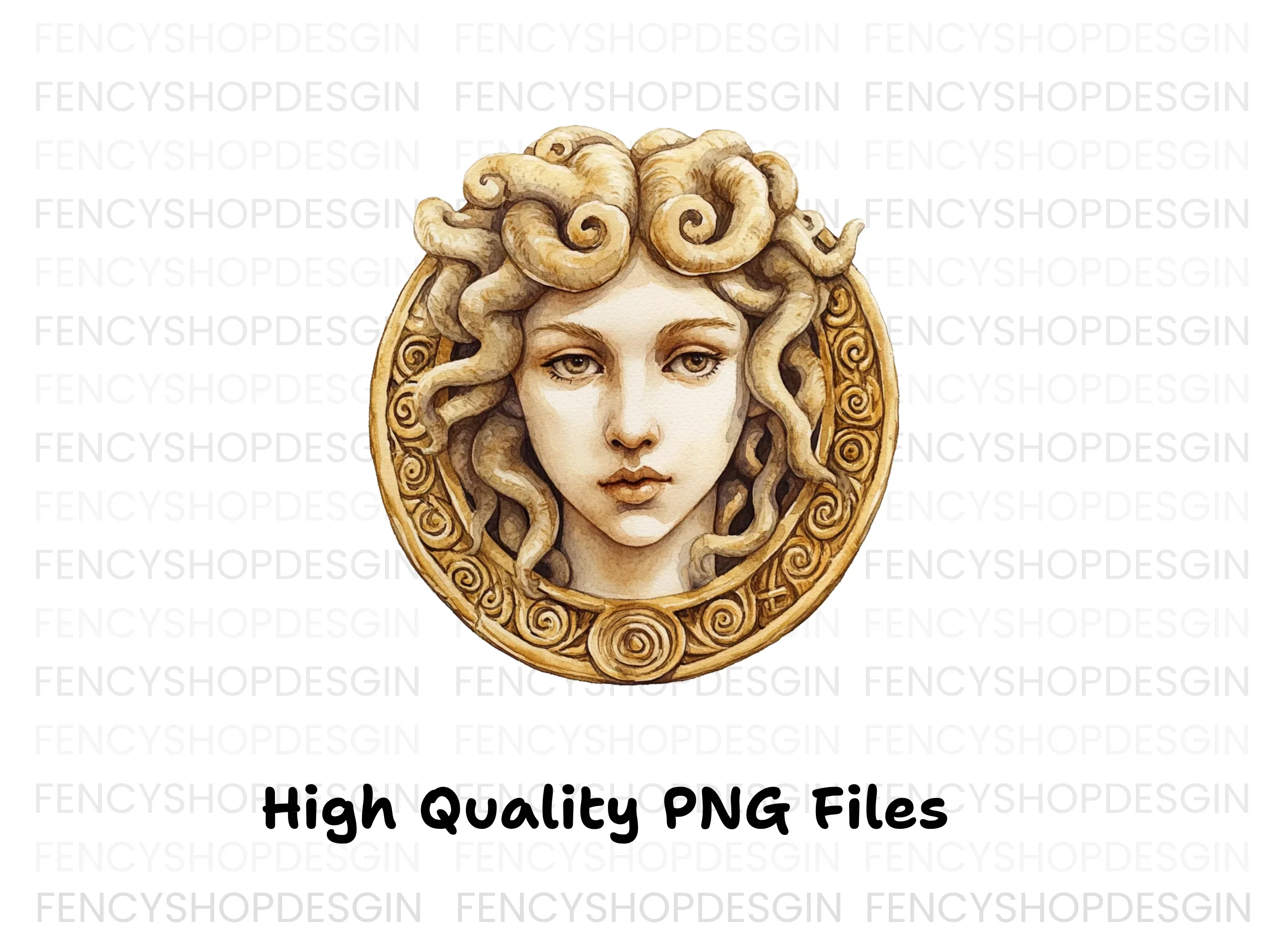 Medusa Head Illustration Clipart Bundle - Image 3