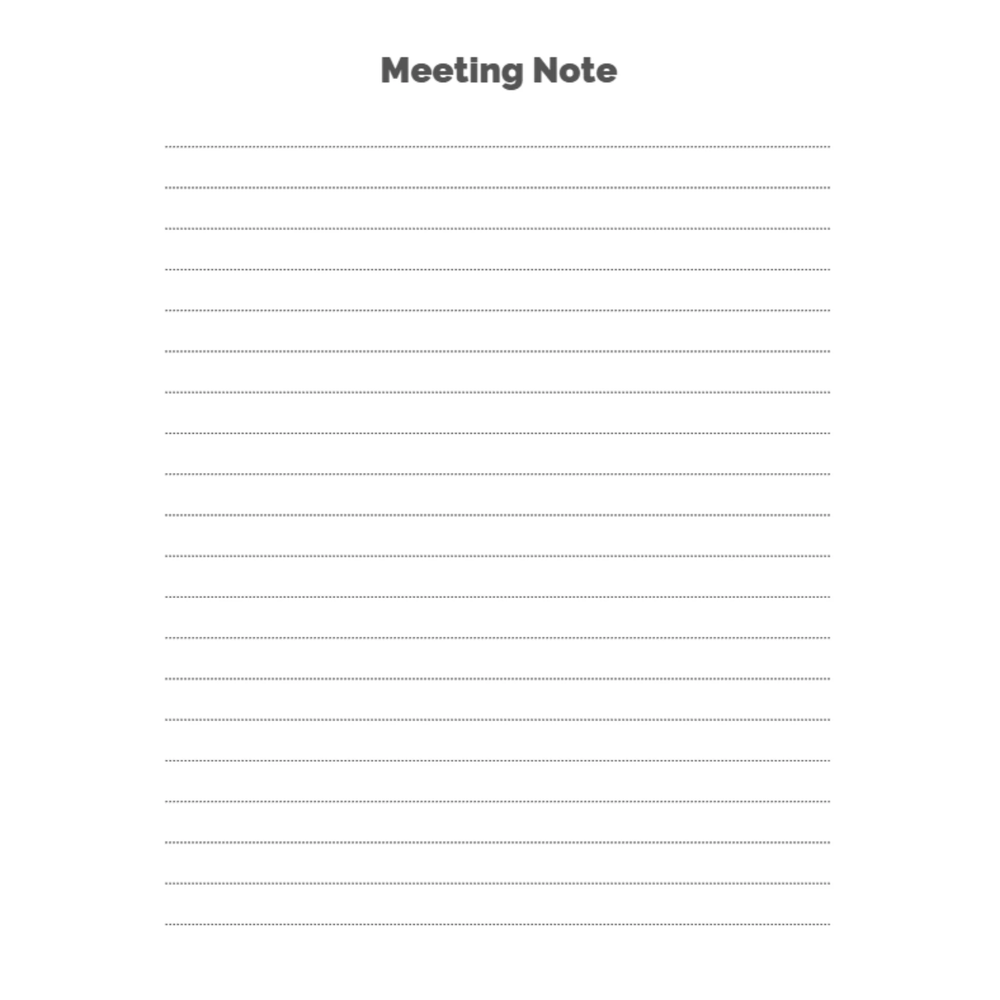 Meeting Note Bundle
