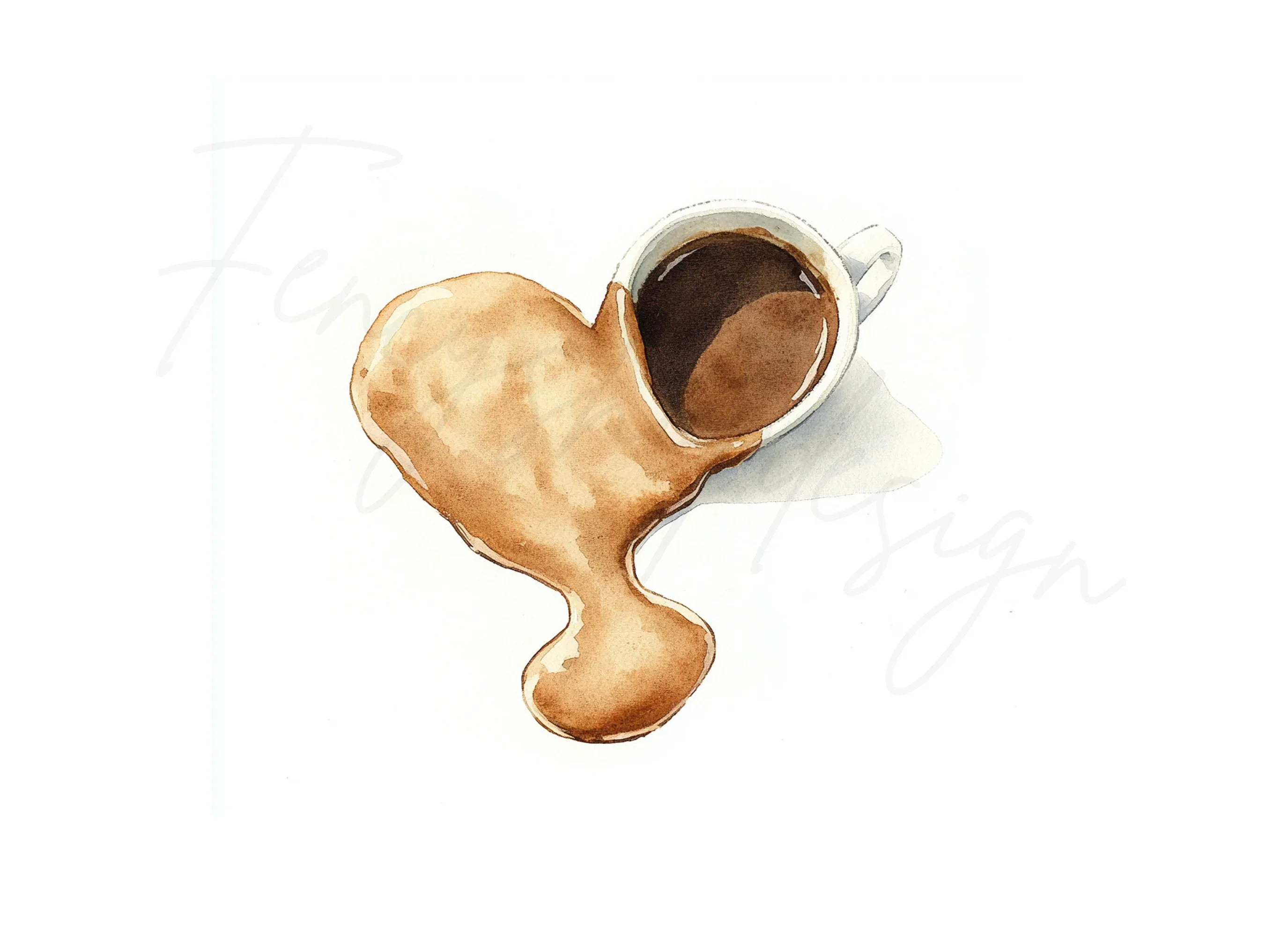 Melted Chocolate Heart Coffee Clipart Bundle - Image 3