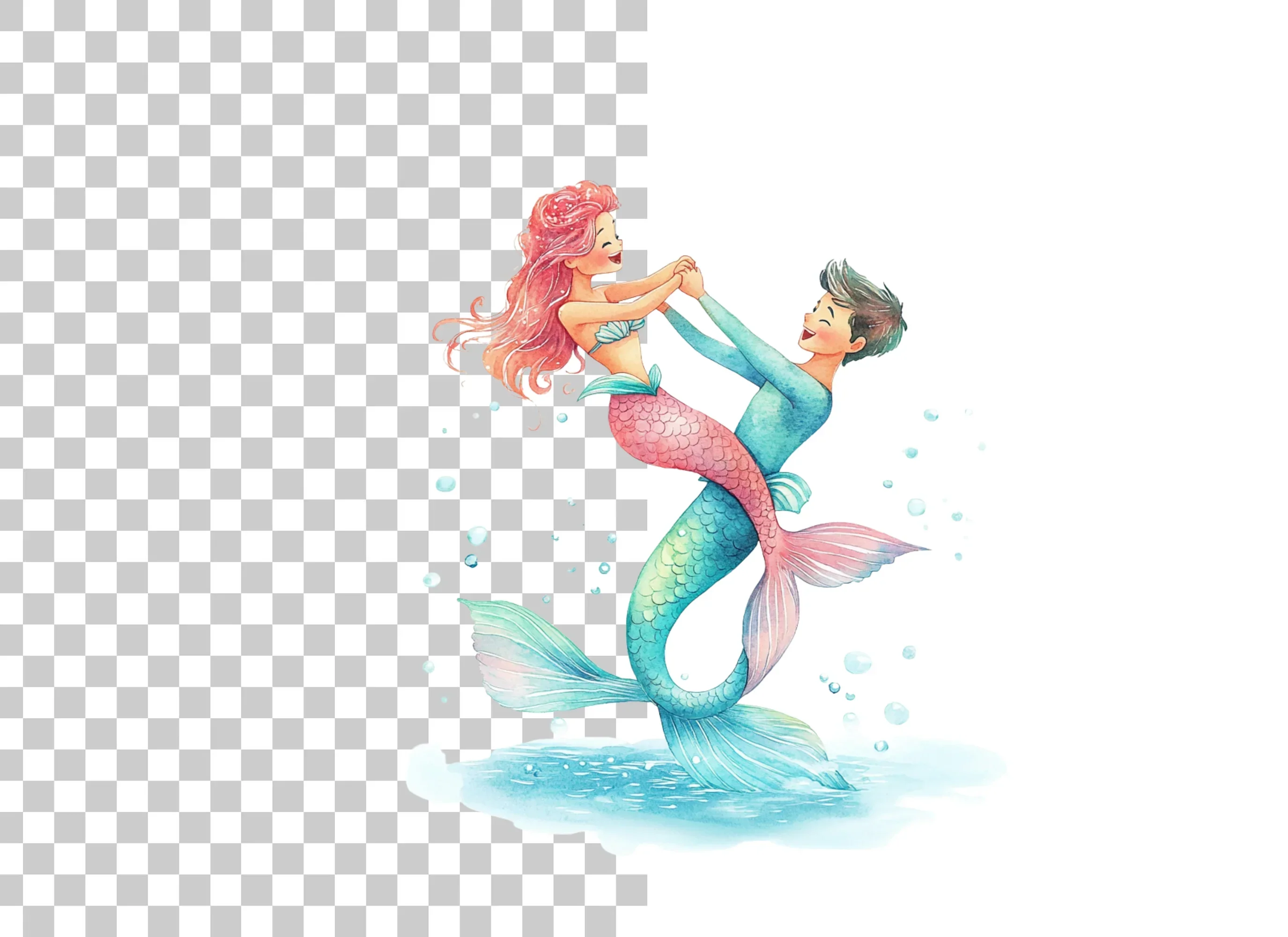 Mermaid Family Fun Clipart Bundle - Image 3