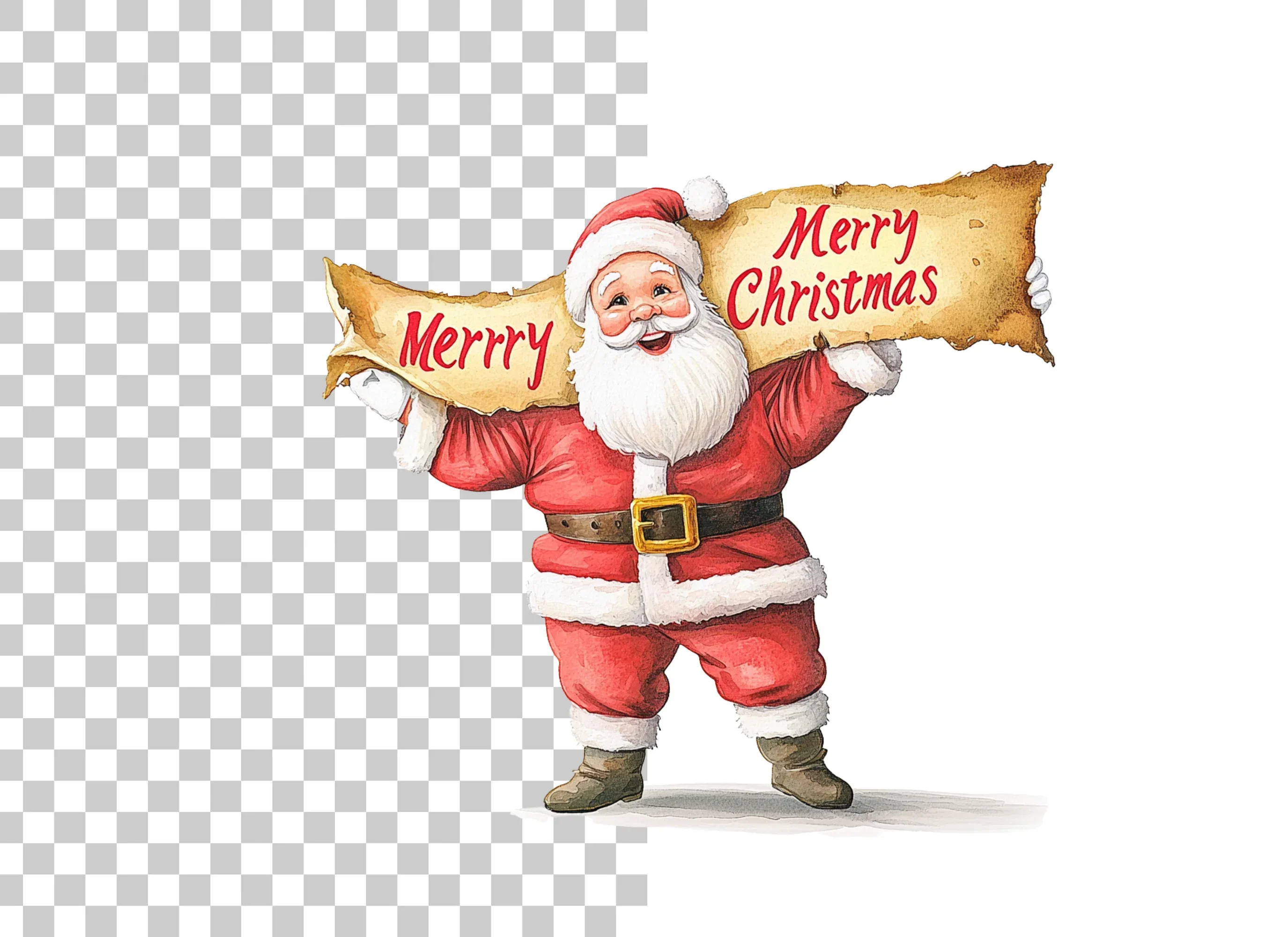 Merry Christmas Santa Claus Clipart Bundle - Image 3