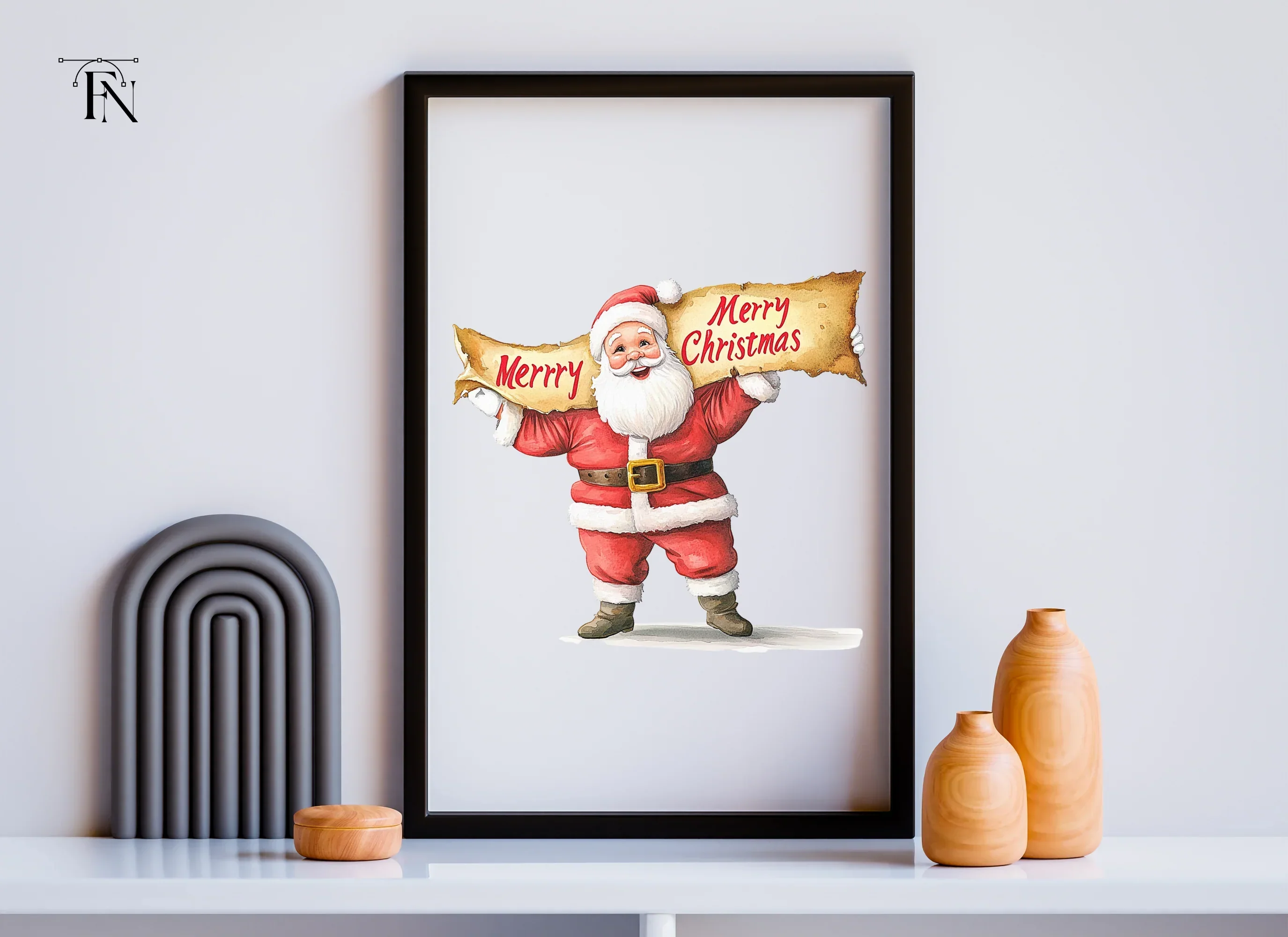 Merry Christmas Santa Claus Clipart Bundle - Image 5