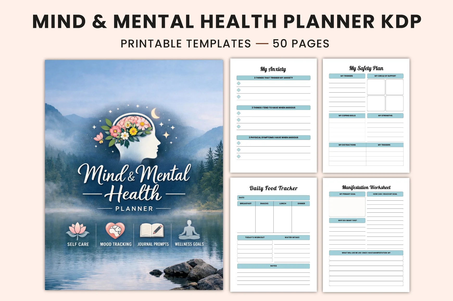Mind Mental Health Planner for Wellness and Self-Care