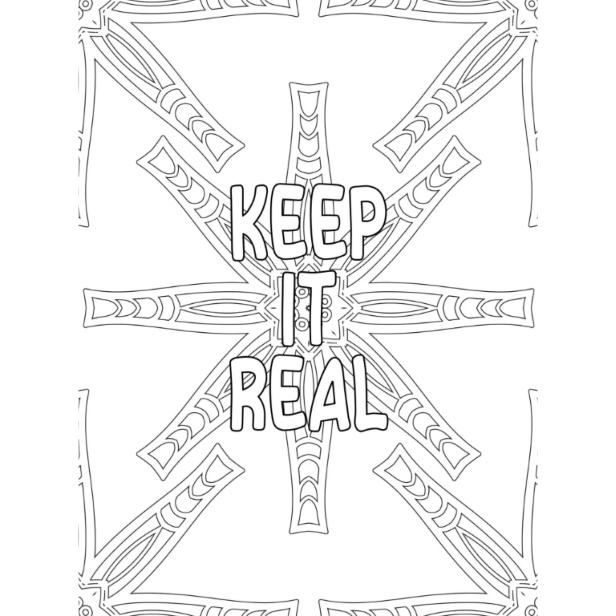 Mindfulness Mandala Quote Coloring Book
